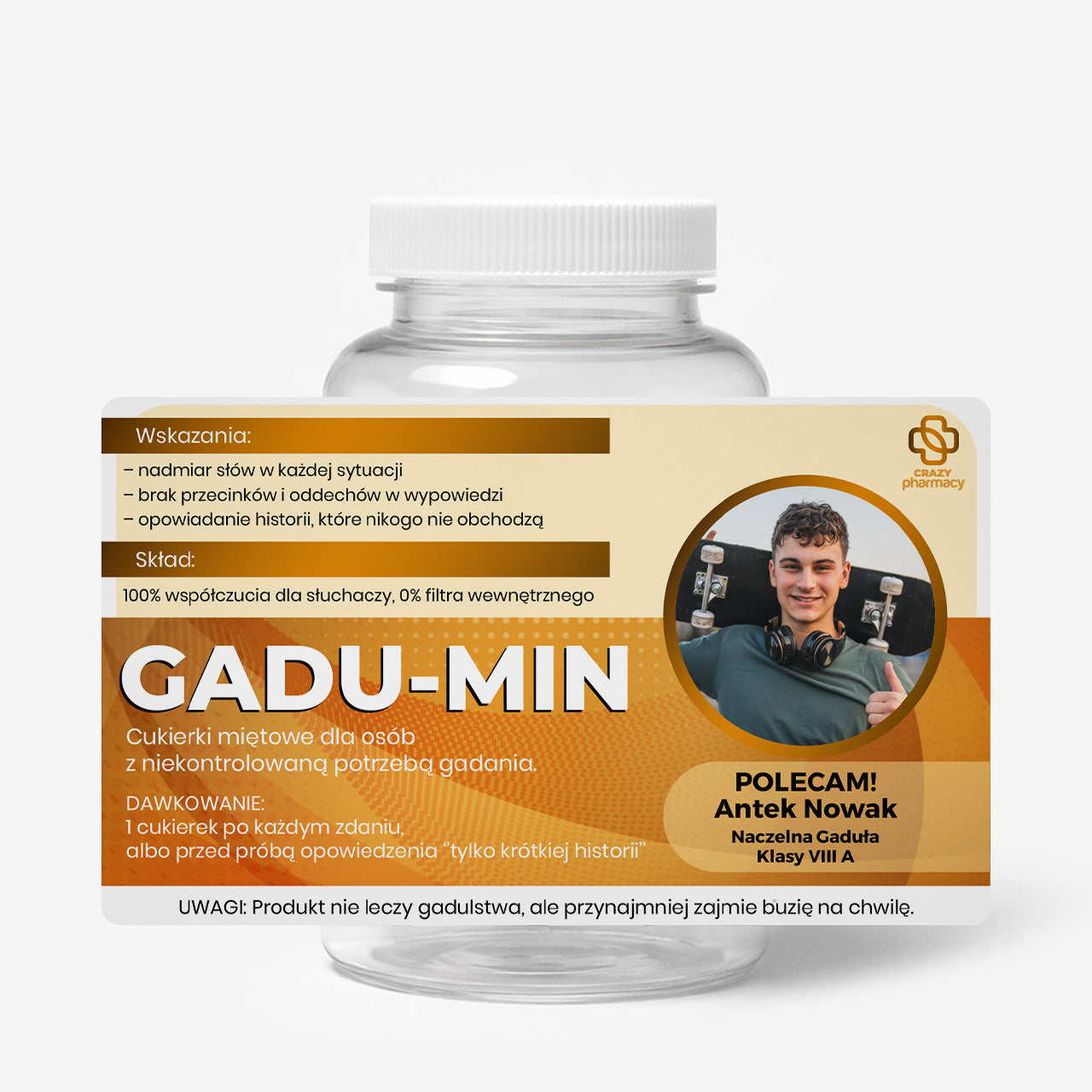 Personalizowane opakowanie na miętówki/cukierki - prezent dla gaduły śmieszny prezent