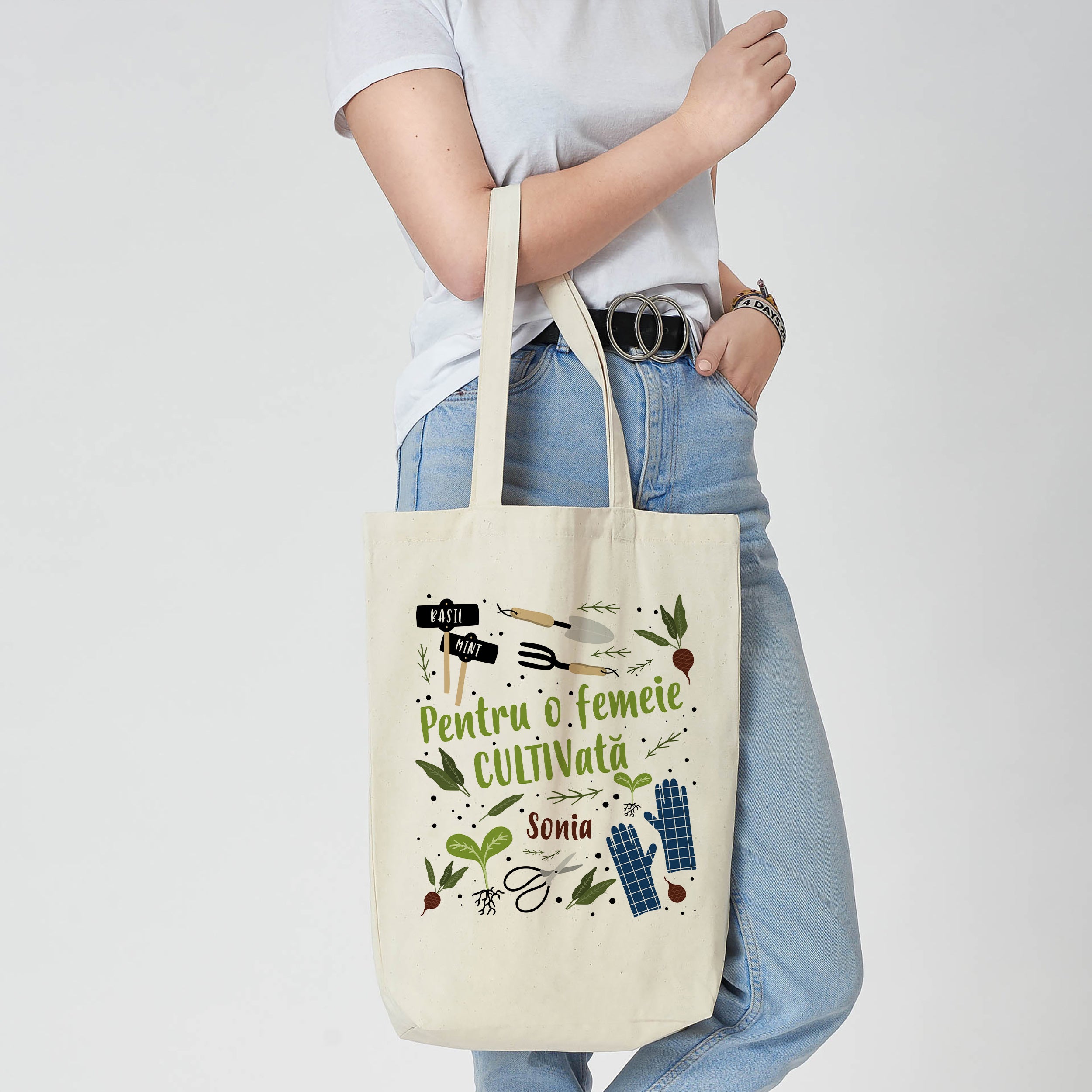Torba personalizowana - Czasem Przesadzam - prezent dla miłośniczki ogrodnictwa