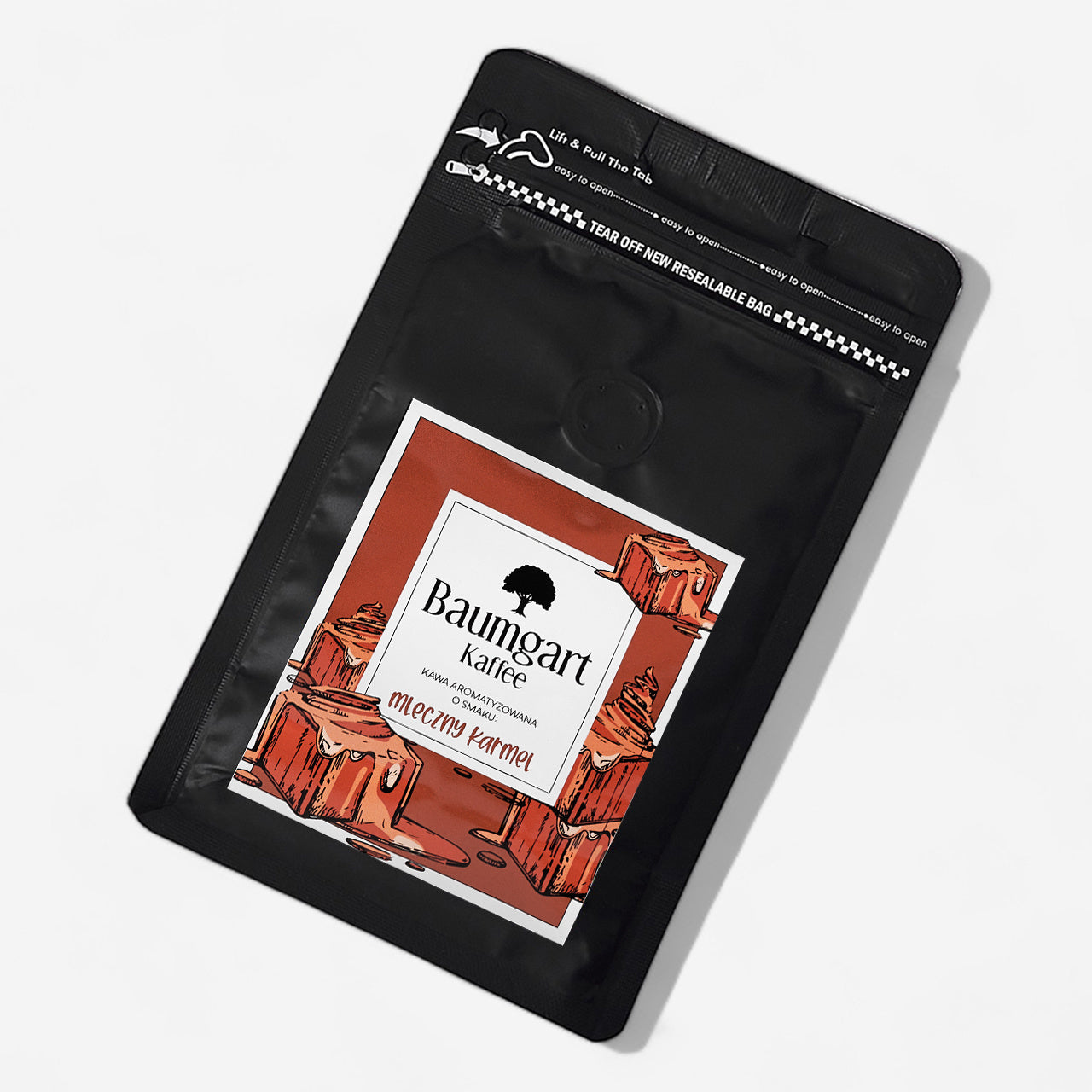 Kawa karmelowa mielona - prezent dla miłośnika kaw prezent kawa smakowa kawa mielona karmelowa zestaw kawa