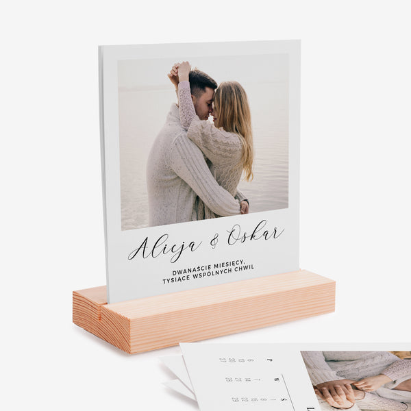 Kalendarz stojący na biurko ze zdjęciami na Rocznicę Ślubu kalendarz ze zdjęciami prezent na rocznicę ślubu