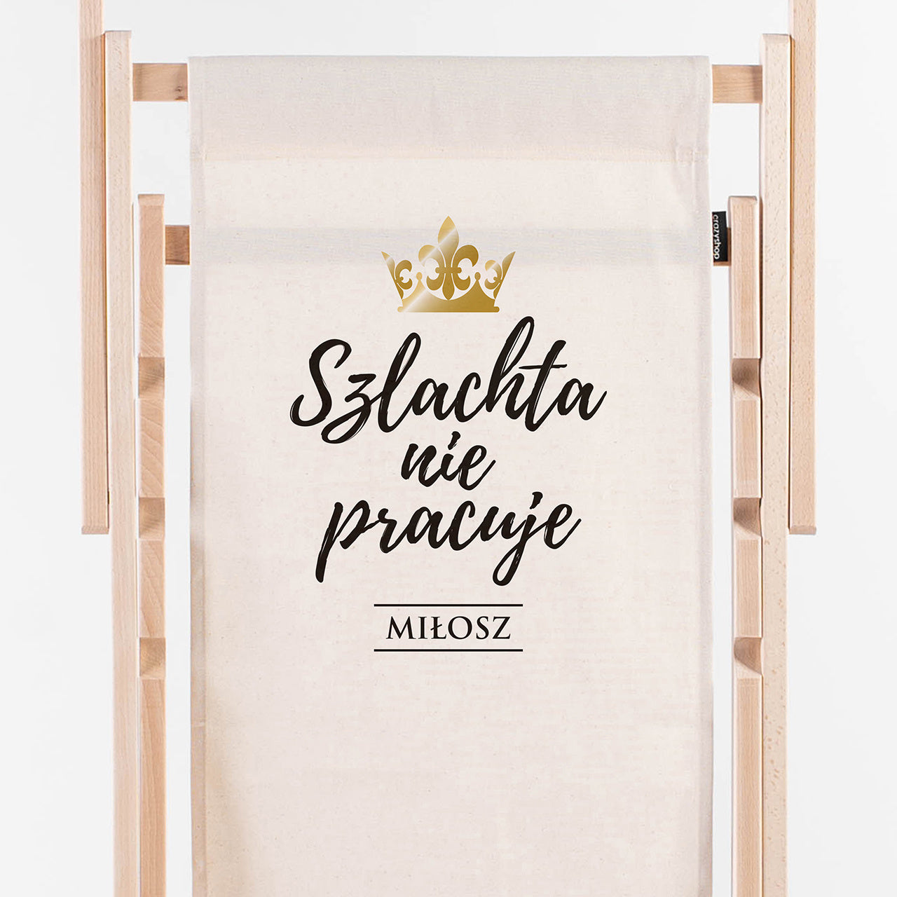 Leżak personalizowany na prezent - Szlachta nie pracuje leżak z nadrukiem prezent dla przyjaciela na urodziny