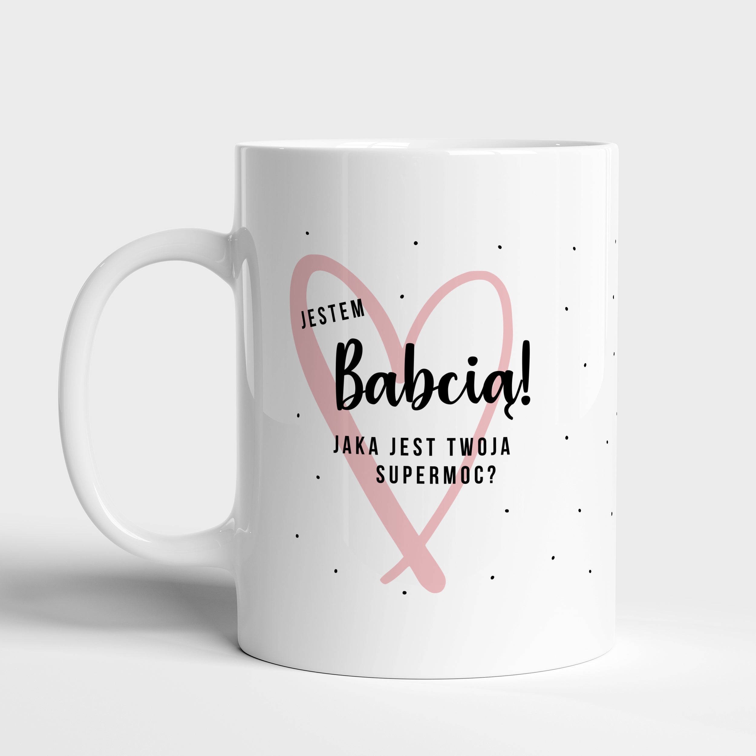 Personalizowany kubek na Dzień Babci - Supermoc prezent na dzień babci prezent dla babci kubek dla babci