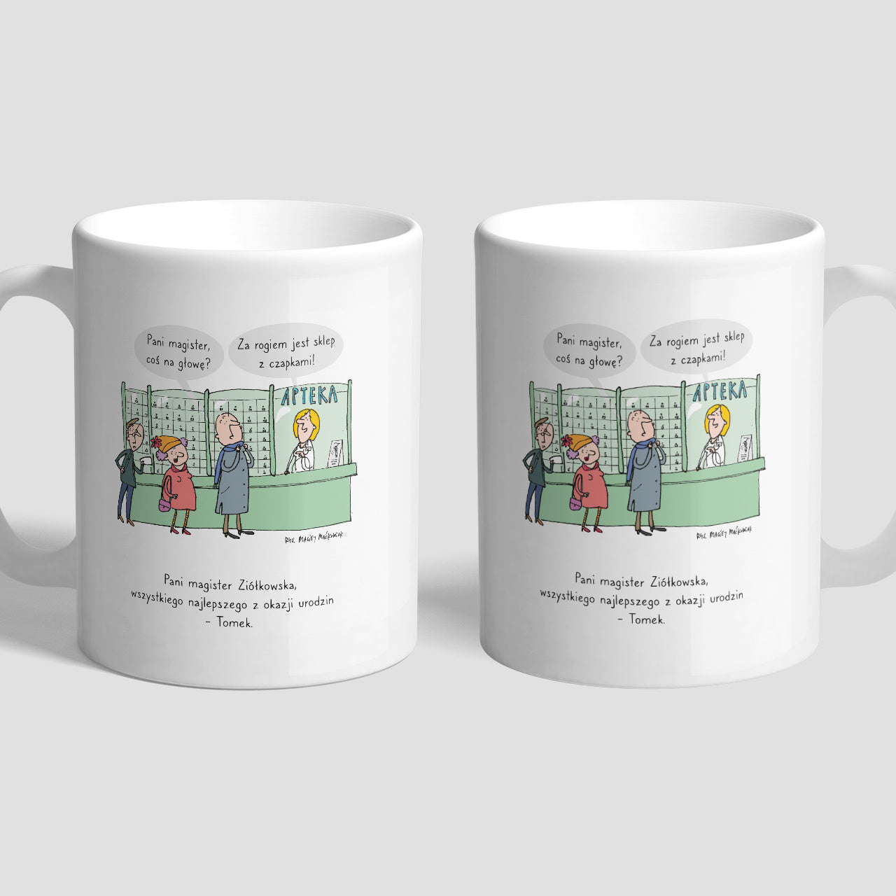 Ceramiczny kubek personalizowany - śmieszny kubek dla aptekarza prezent dla farmaceuty
