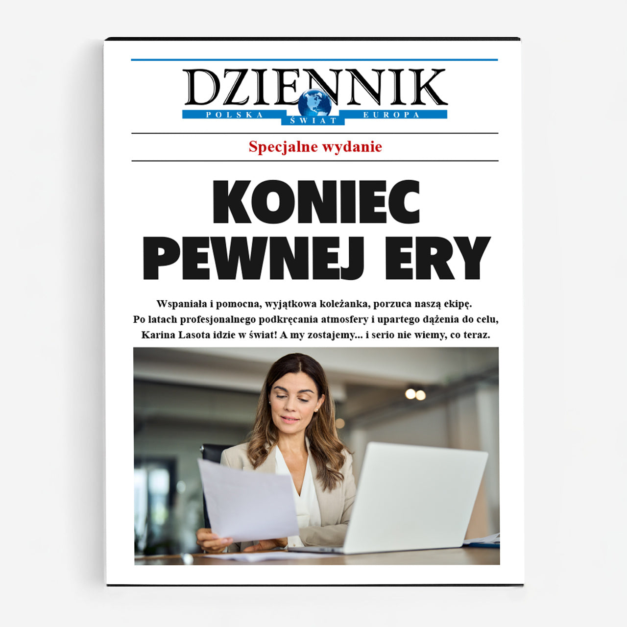 Personalizowane czekoladki - śmieszny prezent na odejście z pracy
