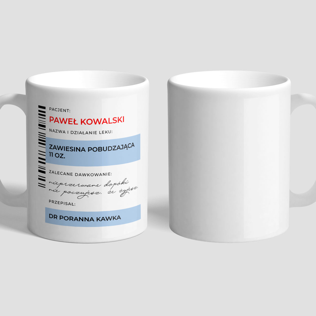 Kubek dla farmaceuty - Recepta kubek z nadrukiem personalizowany kubek prezent dla farmaceuty