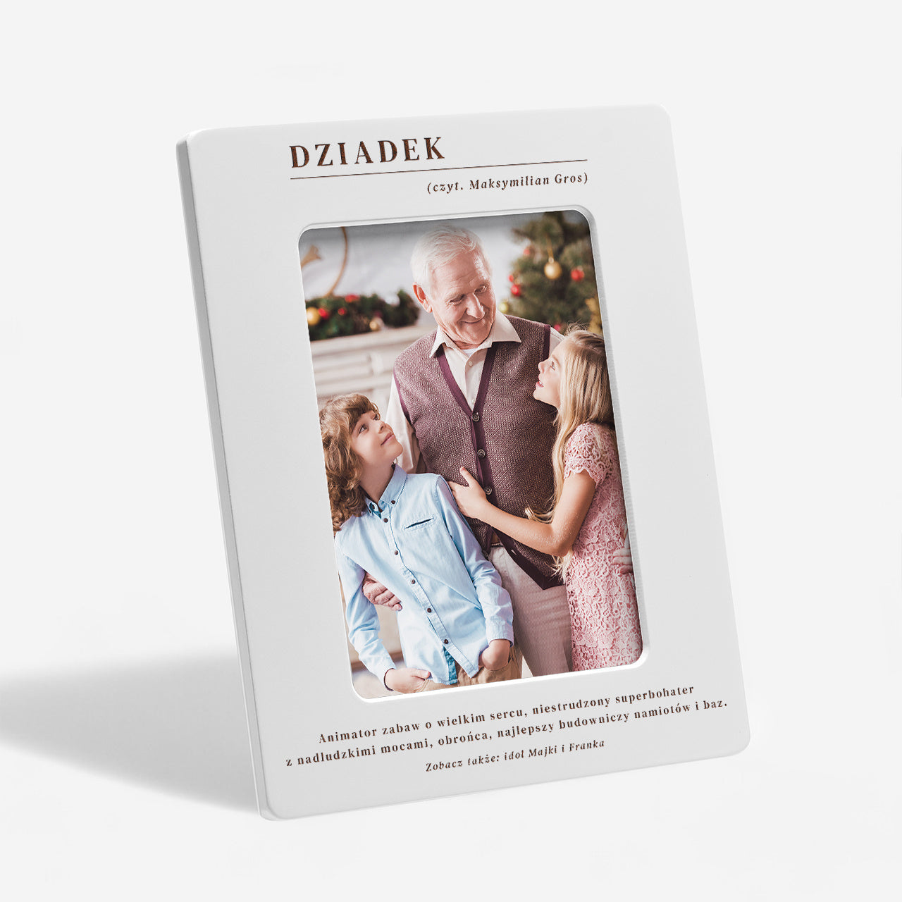 Personalizowana ramka na zdjęcie - pomysł na prezent dla dziadka ramka z grawerem dla dziadka dzień dziadka