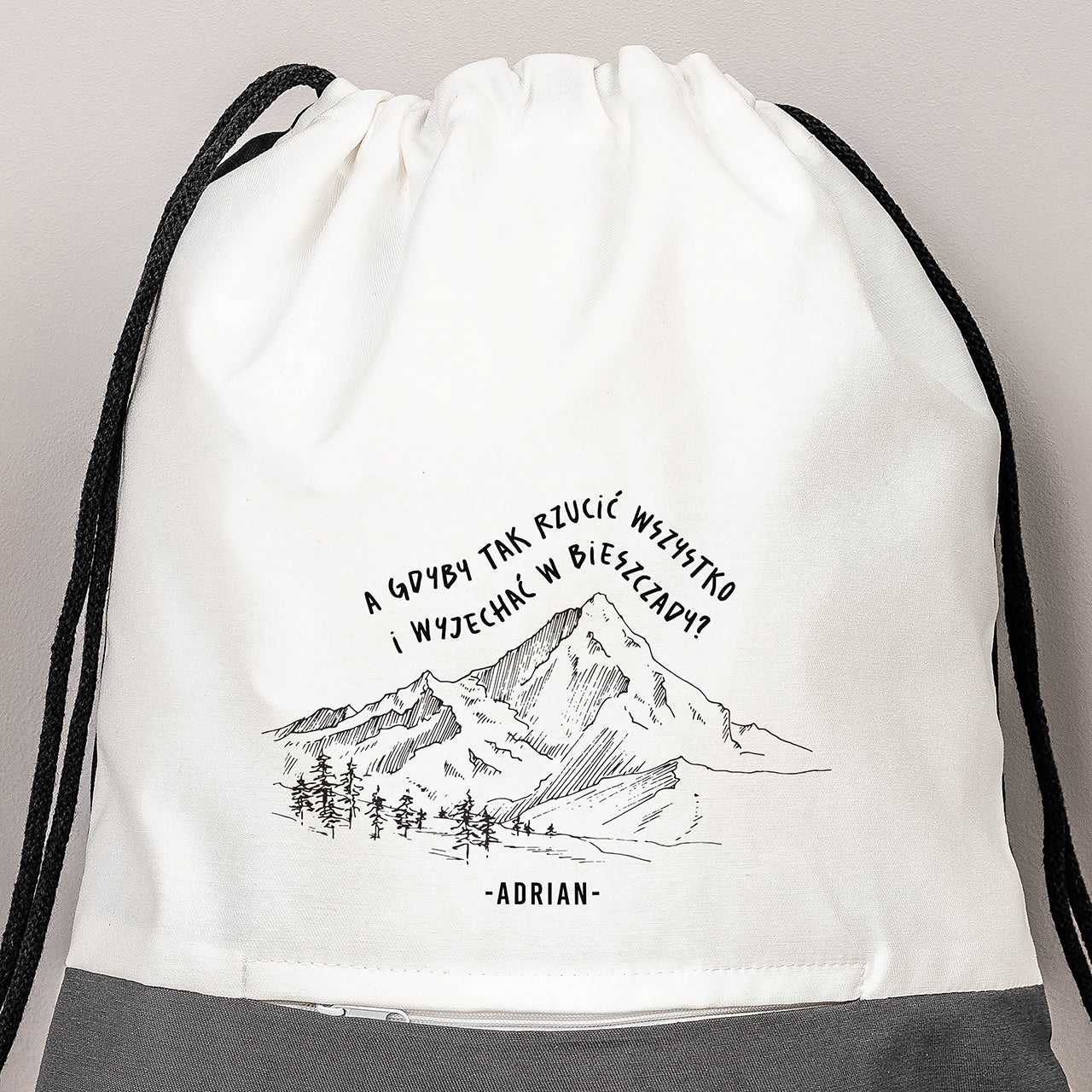 Personalizowany worek na plecy - prezent dla miłośnika gór