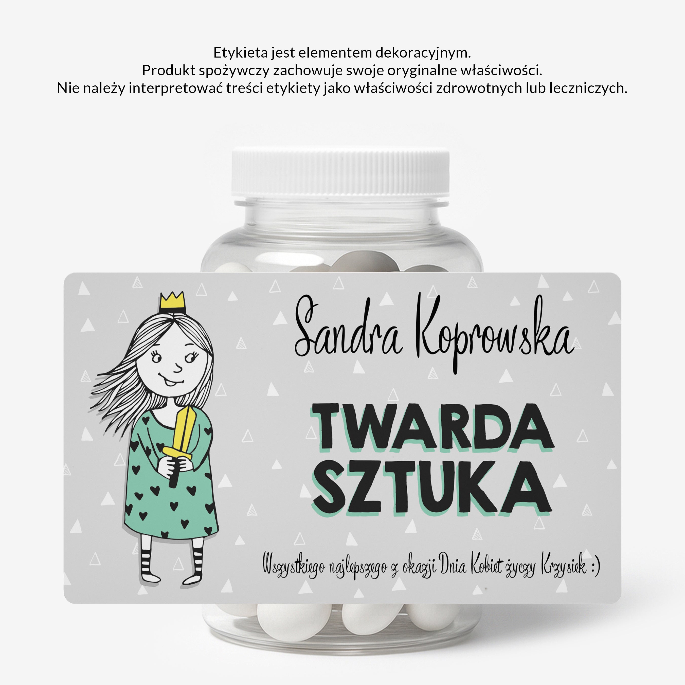 Miętówki + etykieta dekoracyjna do naklejenia - Twarda Sztuka