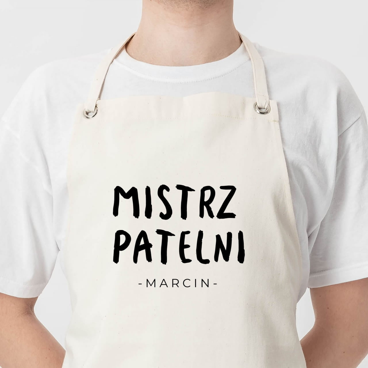 Śmieszny prezent dla mężczyzny - mistrz patelni fartuch dla mężczyzny prezent dla kucharza personalizowany fartuch