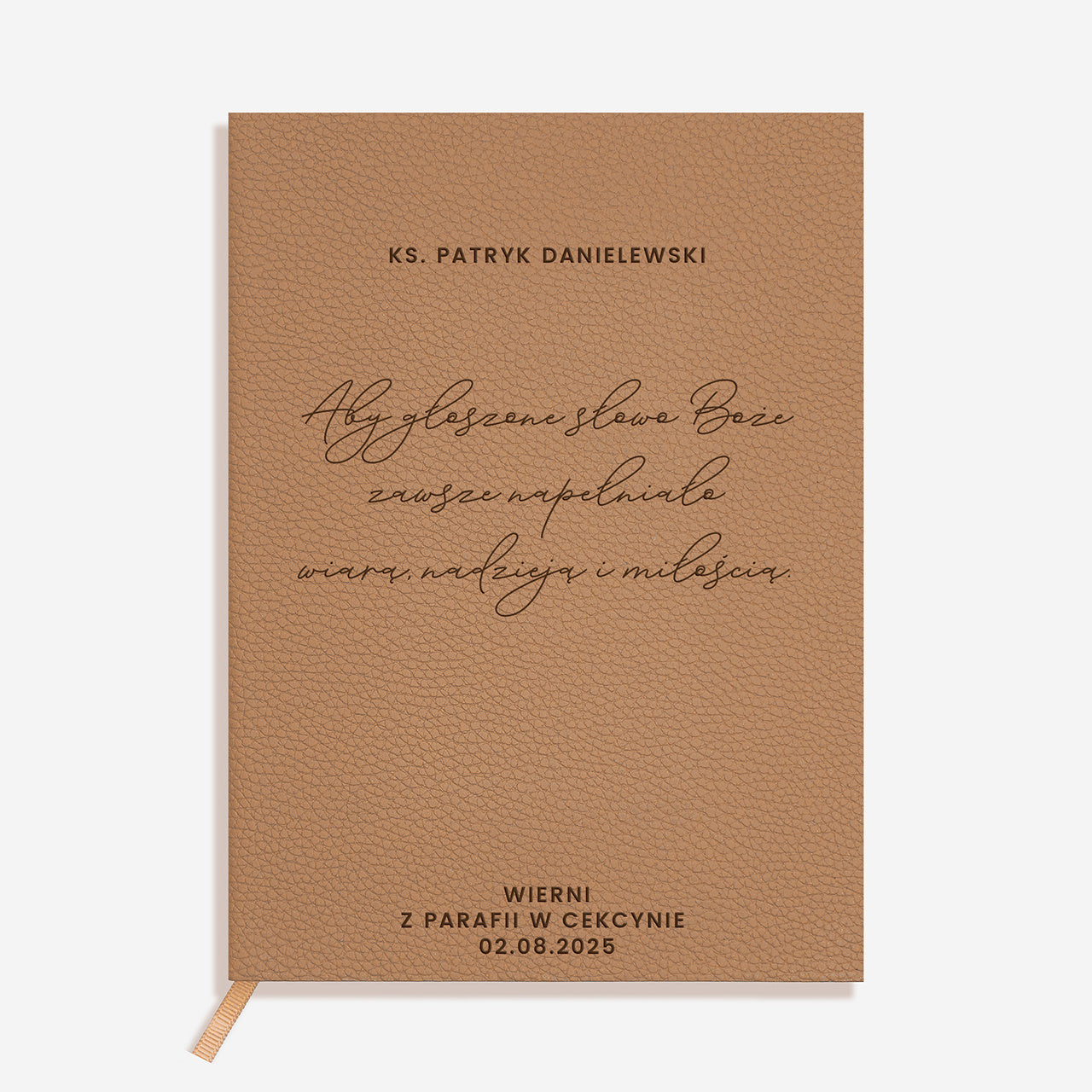 Personalizowany notes - elegancki prezent dla księdza