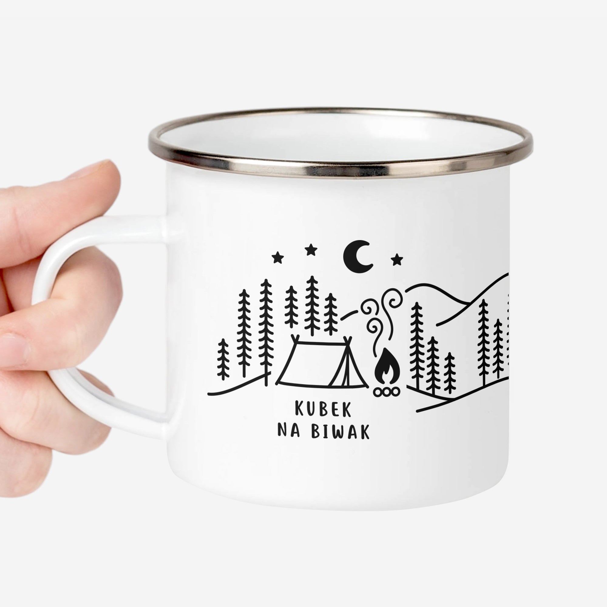 Personalizowany kubek emaliowany - biwakowy
