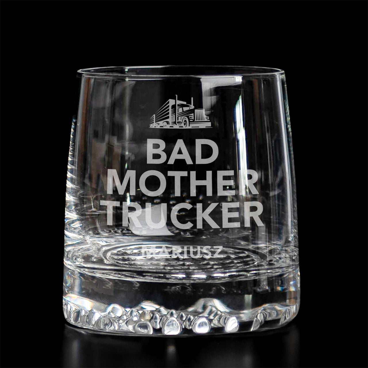 Szklanka do whiskey - prezent dla kierowcy ciężarówki - Bad Mother Trucker