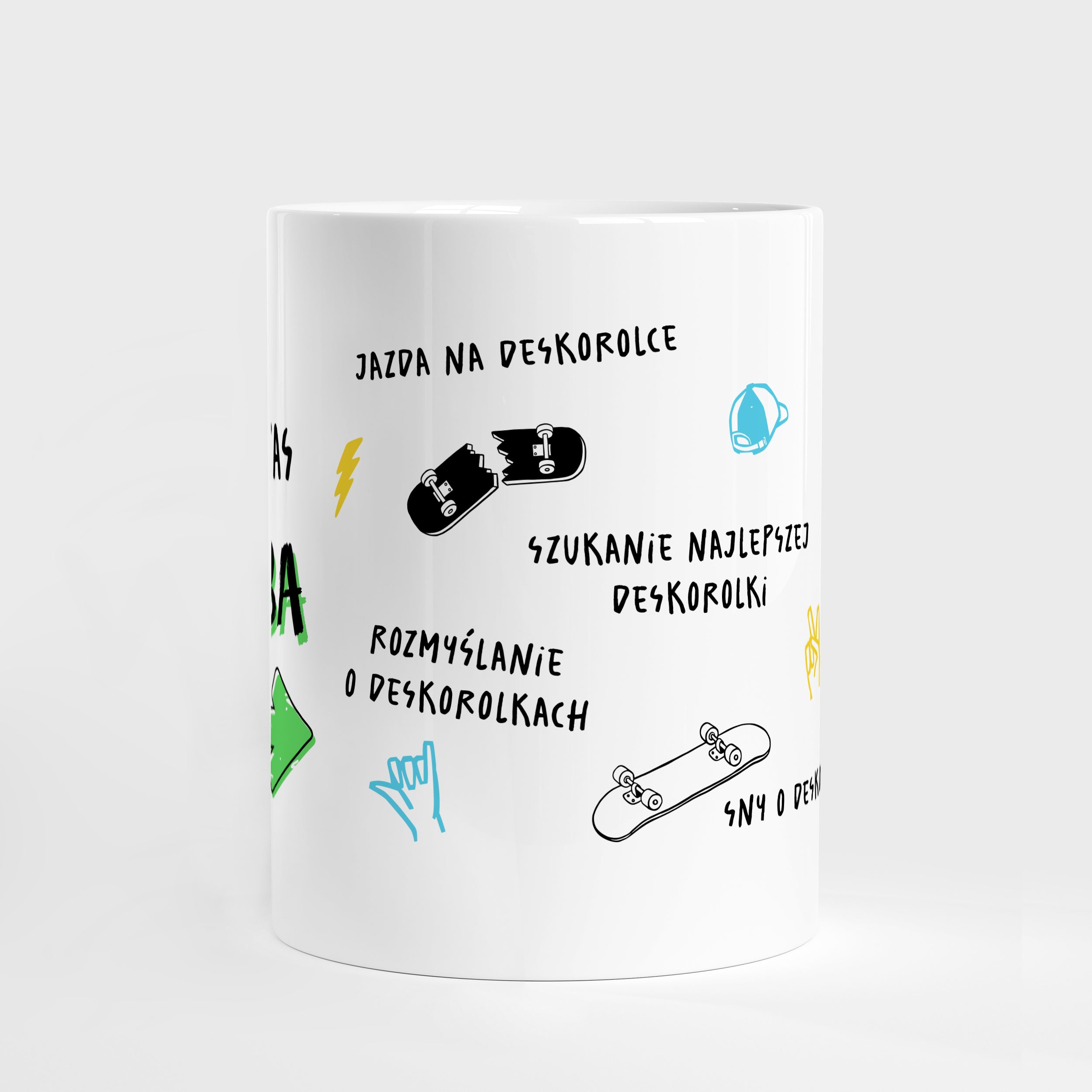 Kubek z personalizacją - Czas Wolny - prezent dla skatera