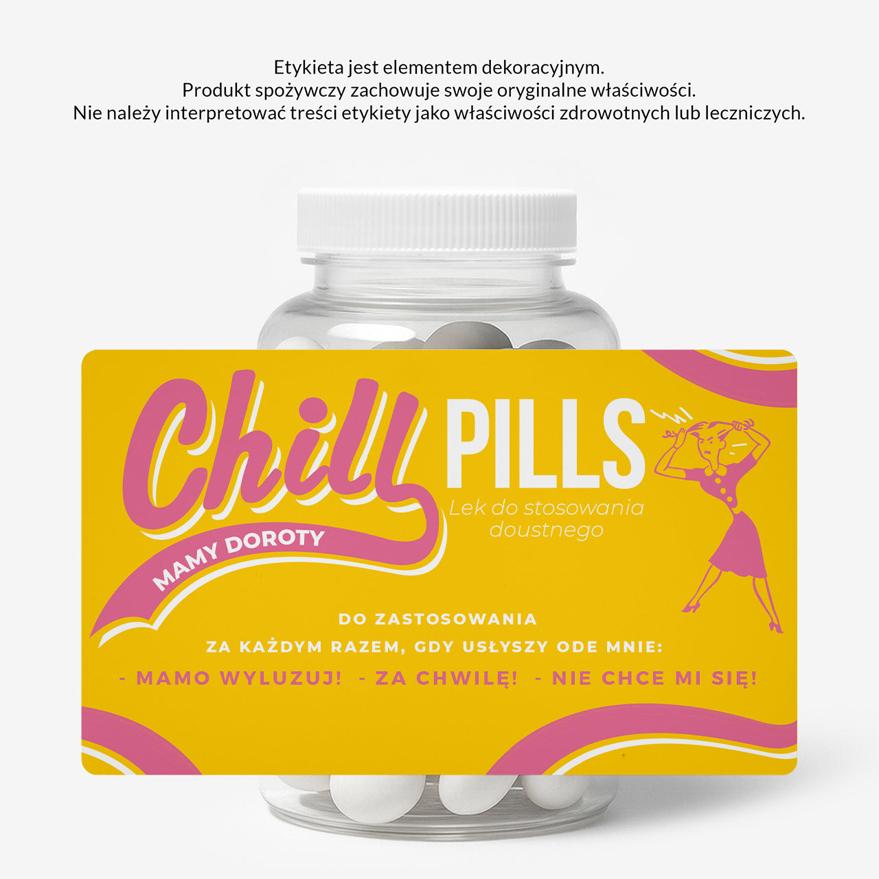 Zestaw prezentowy: miętówki + etykieta do naklejenia - Chill   cukierki na urodziny mamy słodycze na urodziny