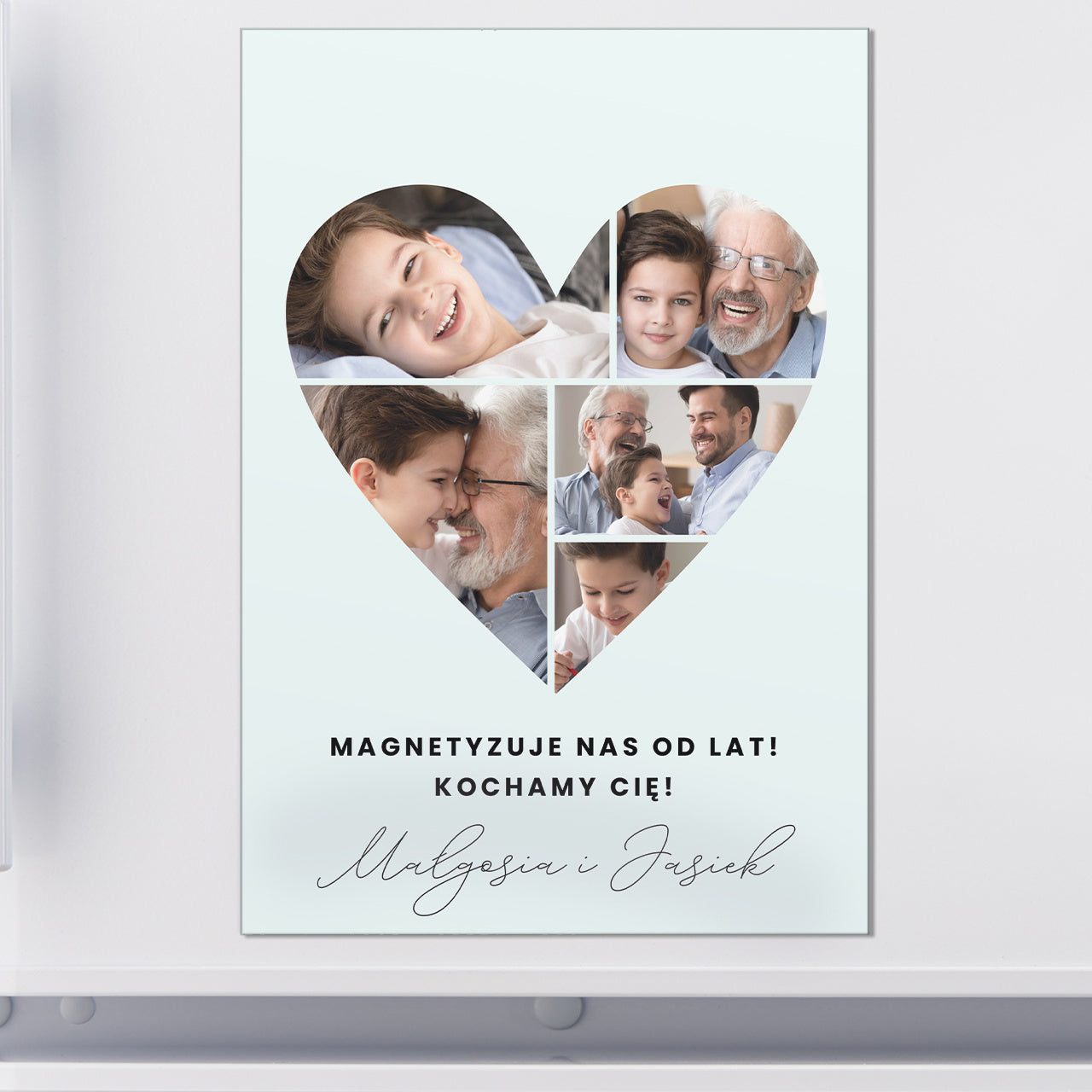 Personalizowany magnes dla dziadka - Serce - upominek dla dziadka