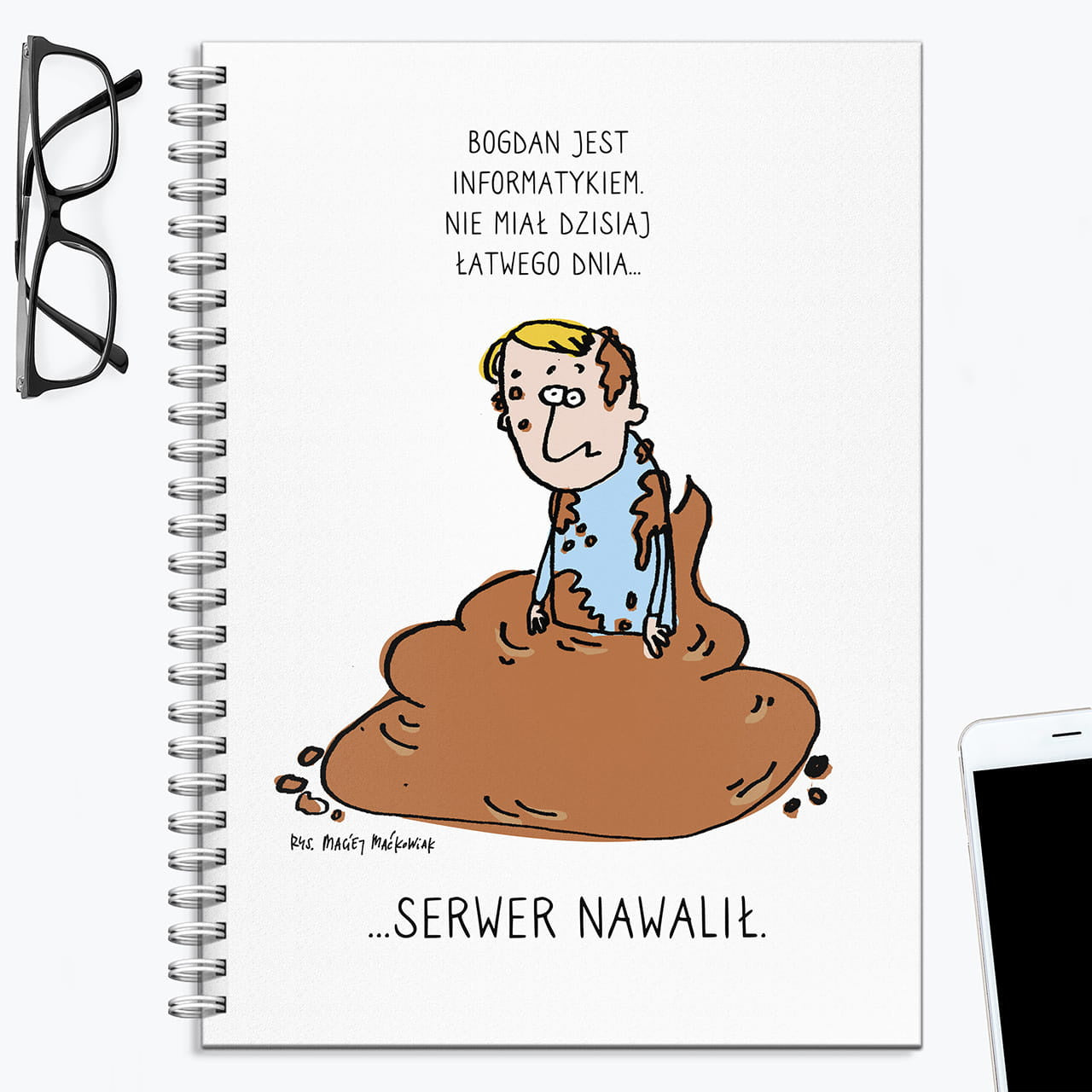 Personalizowany notatnik na śmieszny prezent dla programisty notatnik personalizowany