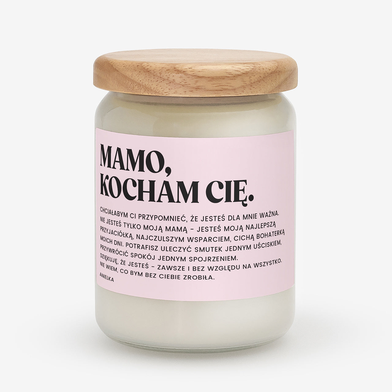 Świeca z dedykacją dla mamy - prezent na Dzień Mamy świeczka personalizowana dla mamy prezent na Dzień Matki