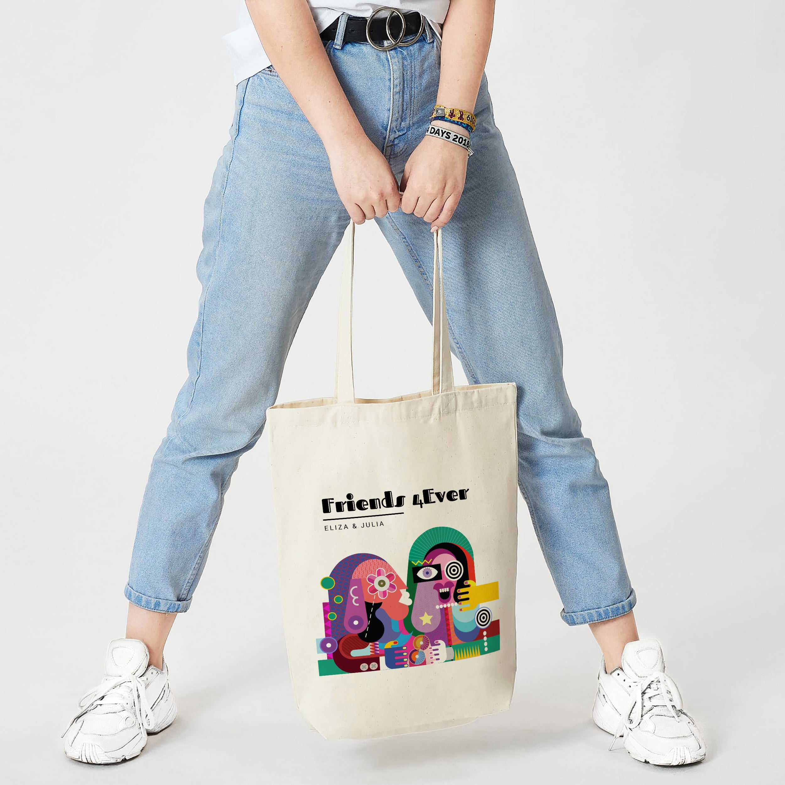 Personalizowana torba - praktyczny prezent dla przyjaciółki prezent na urodziny dla przyjaciółki