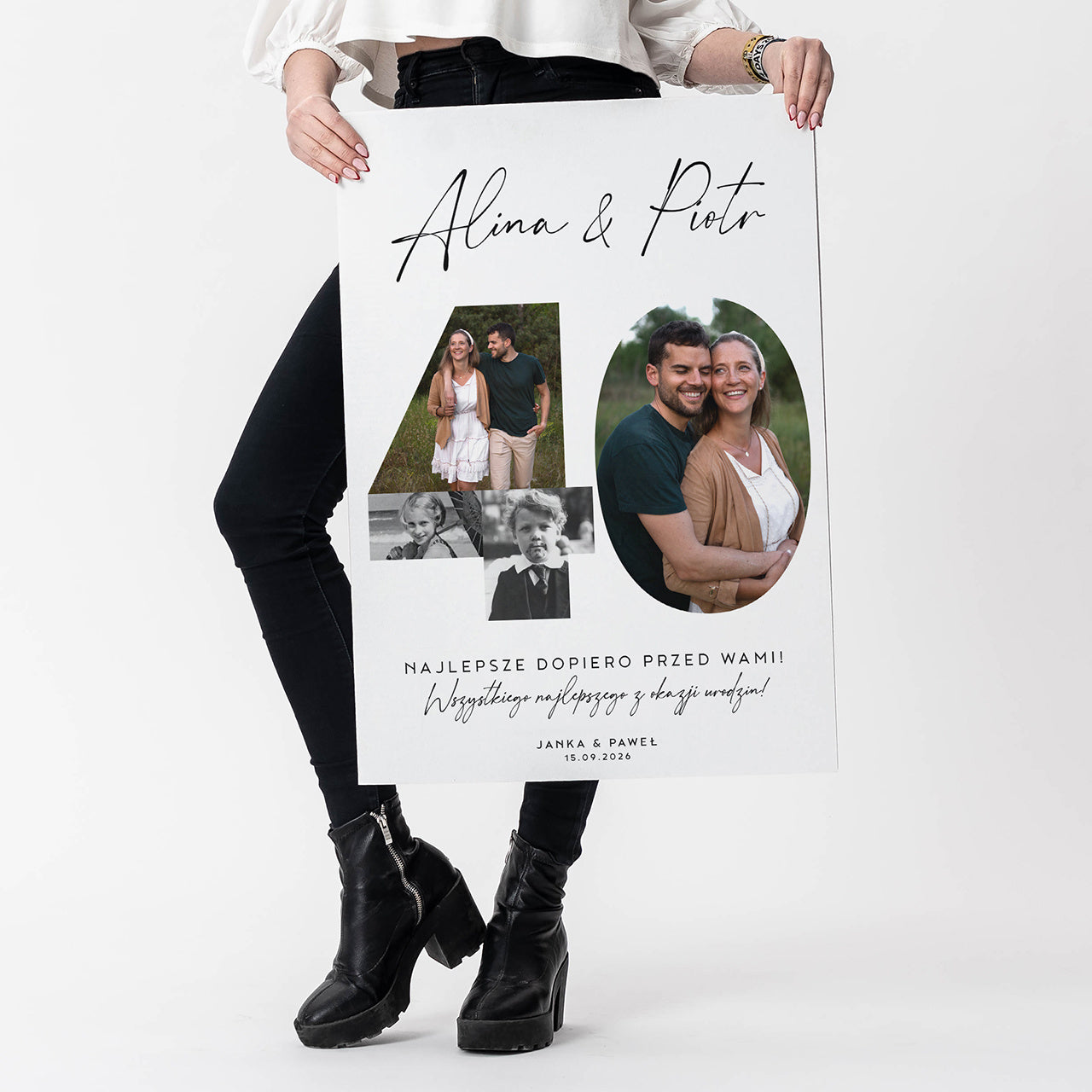Kartka personalizowana XXL - prezent dla pary na 40 urodziny kartka personalizowana prezent dla pary na 40 urodziny 