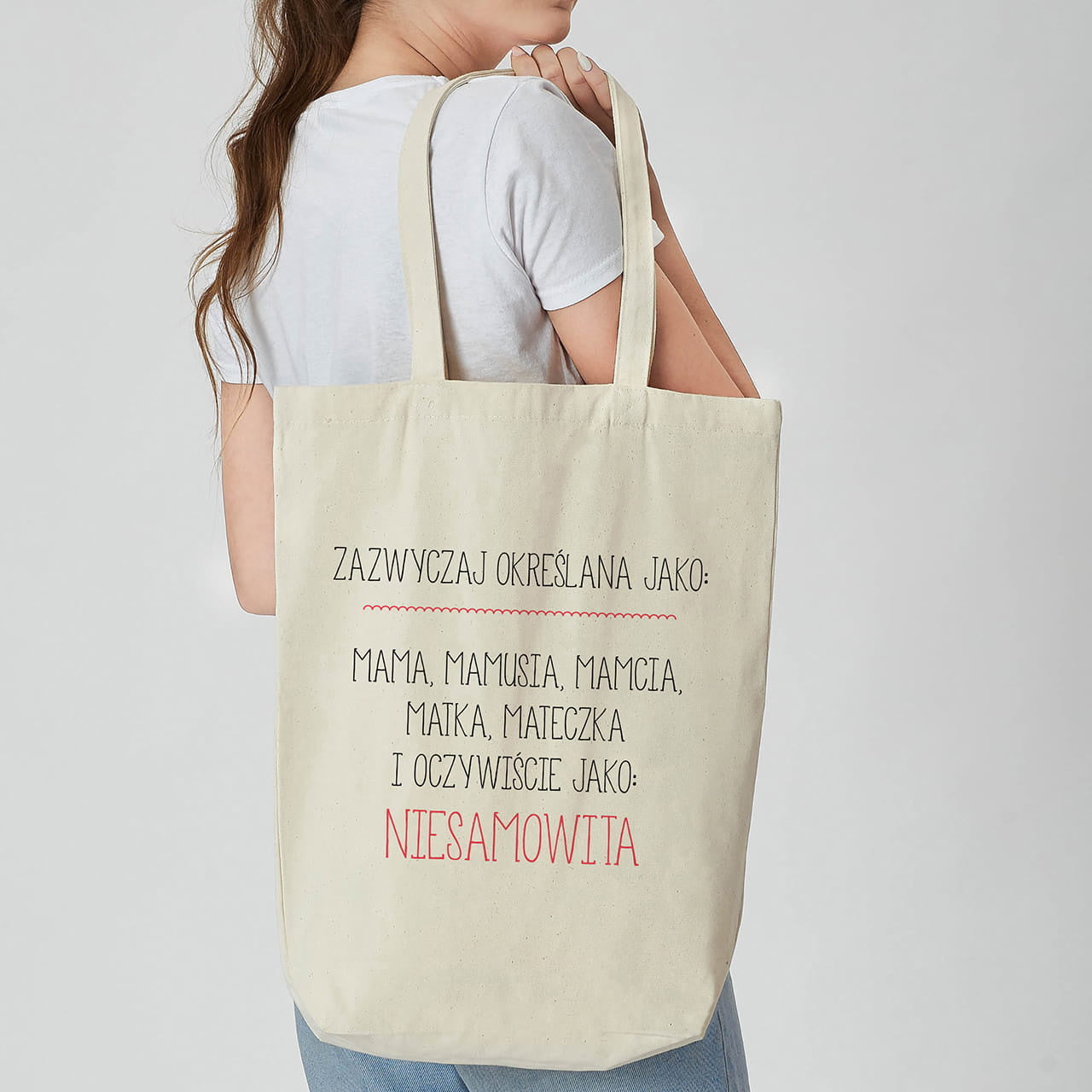 Bawełniana torba dla mamy torba dla mamy prezent dla mamy torba na dzień mamy
