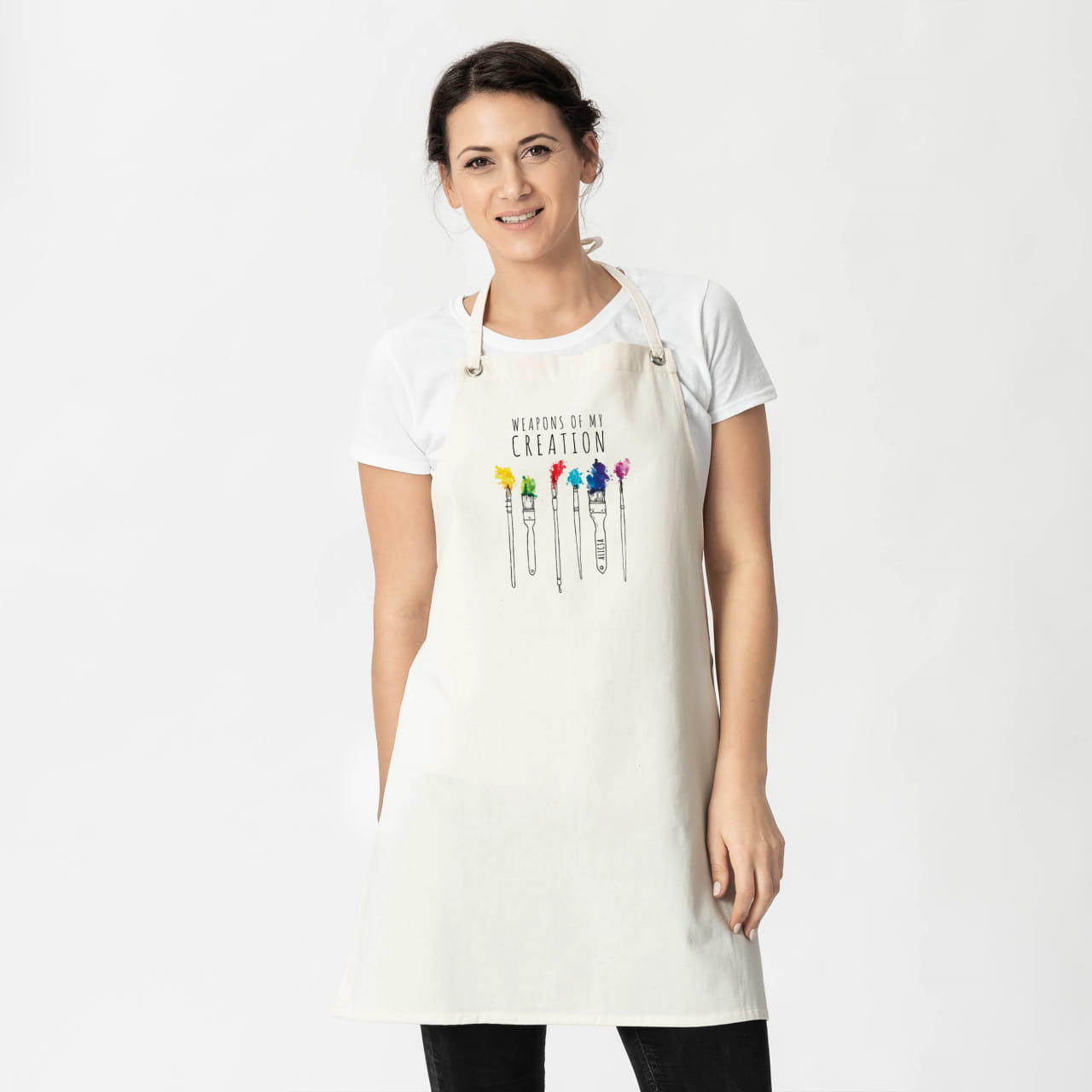 Personalizowany fartuch dla malarki prezent dla artystycznej duszy fartuch personalizowany prezent dla malarki