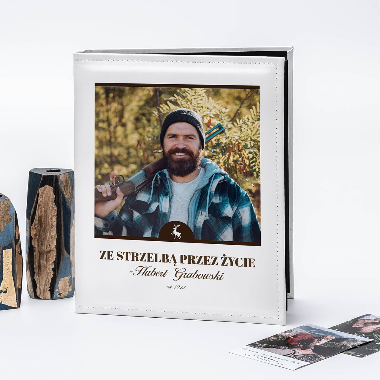 Album na zdjęcia dla myśliwego prezent dla myśliwego personalizowany album album do zdjęć album do wklejania zdjęć