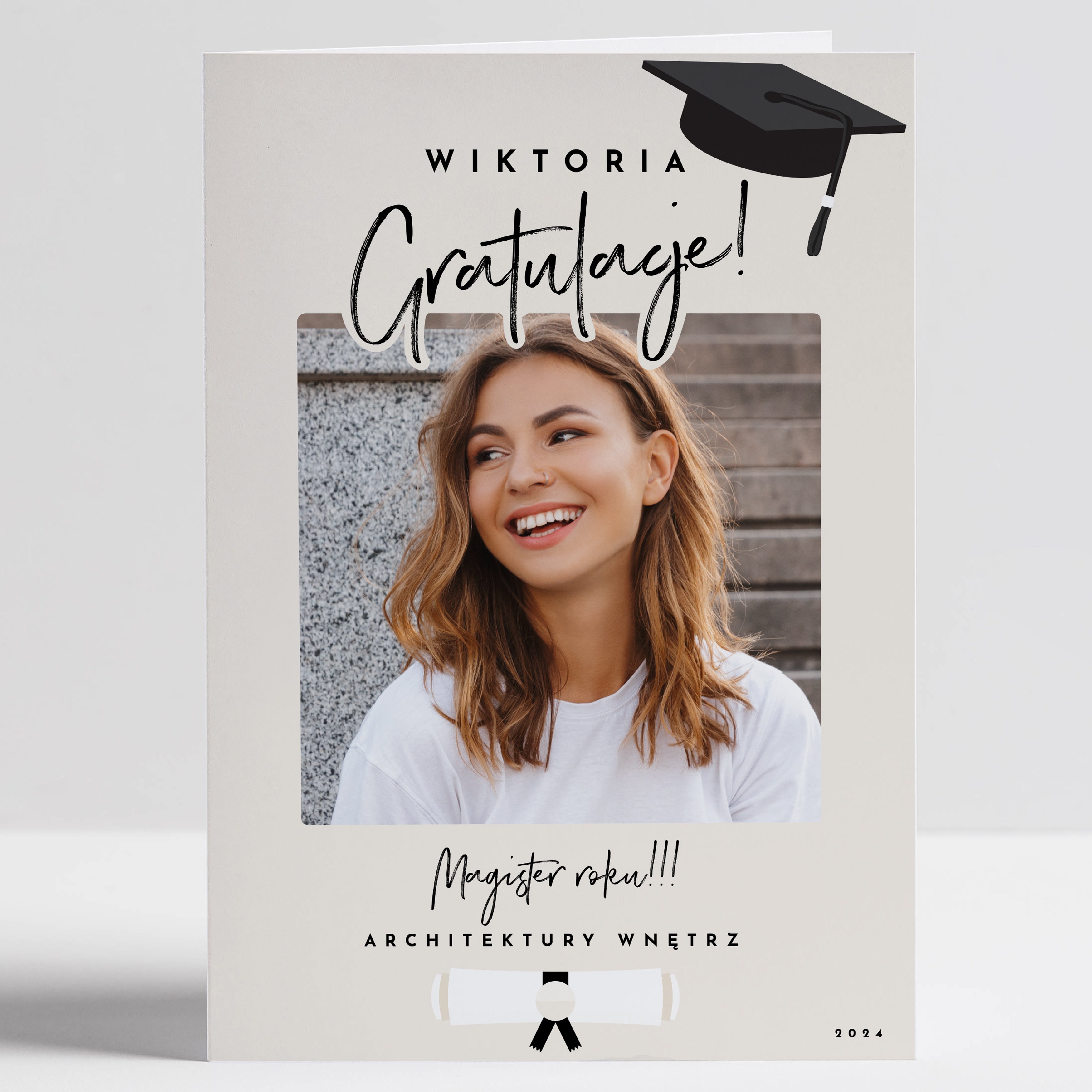 Personalizowana kartka z gratulacjami dla magistra