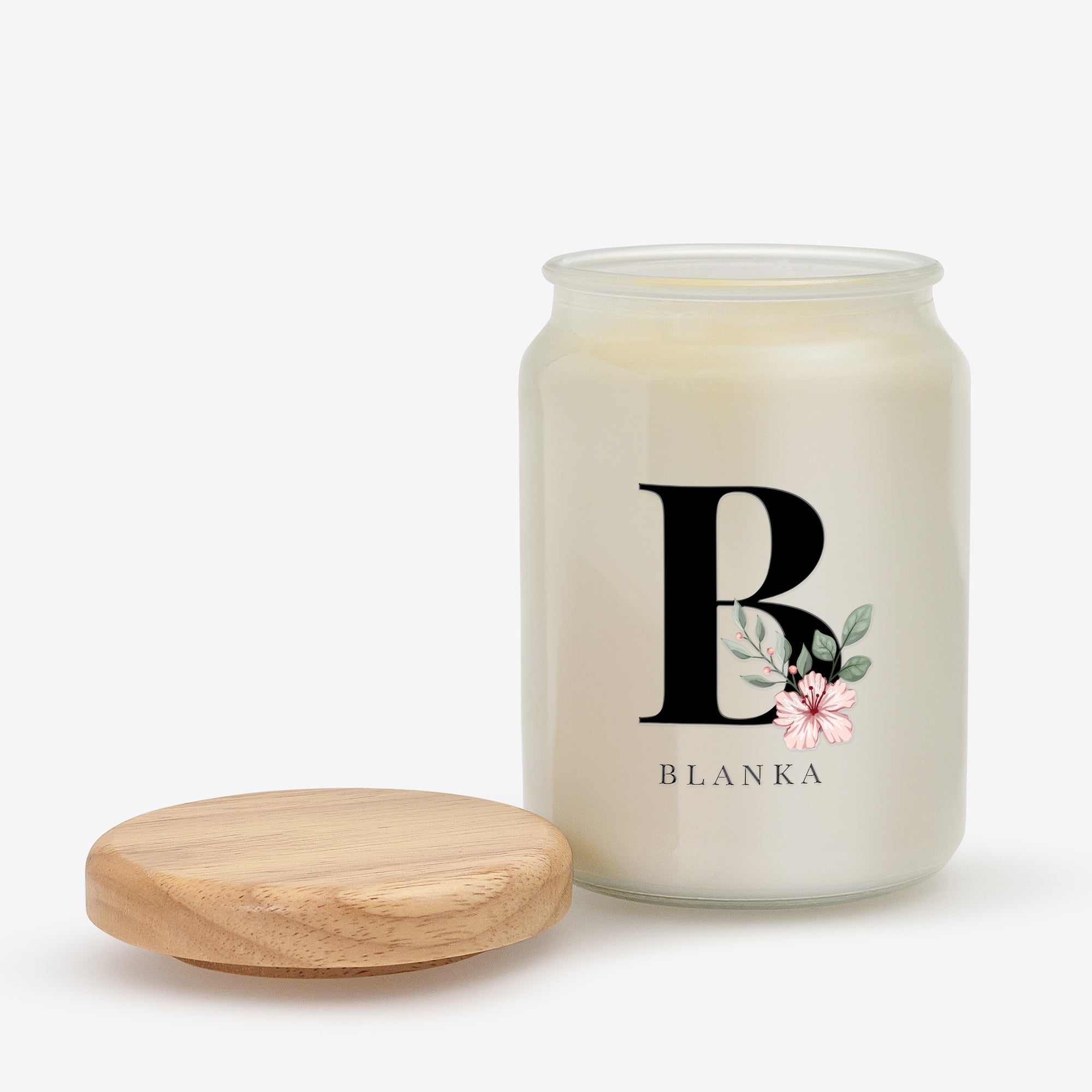 Personalizowana świeca sojowa dla kobiety - z imieniem świeca personalizowana prezent dla kobiety dla niej