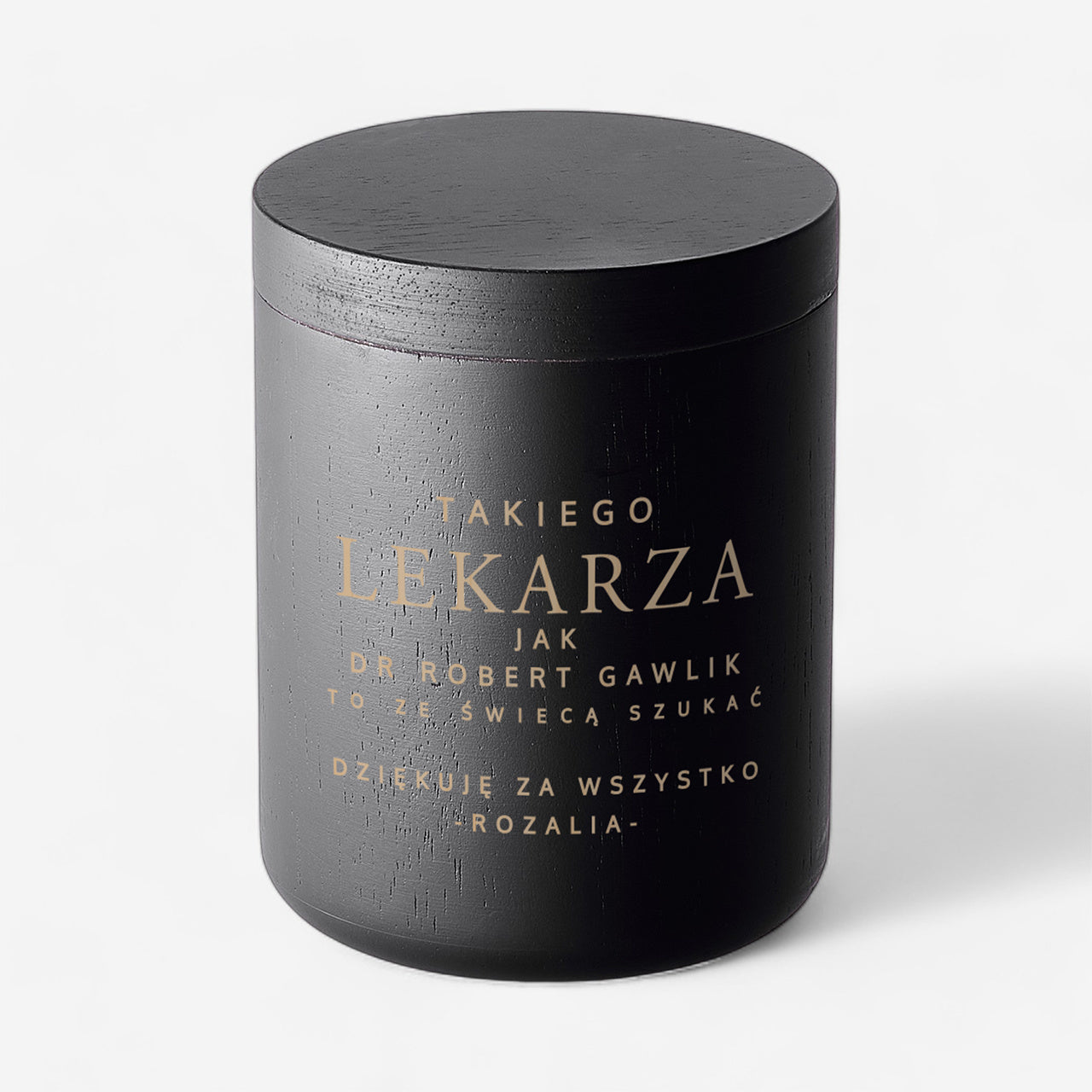 Świeca z grawerem na prezent dla lekarza świeca zapachowa na prezent personalizowana świeca 
