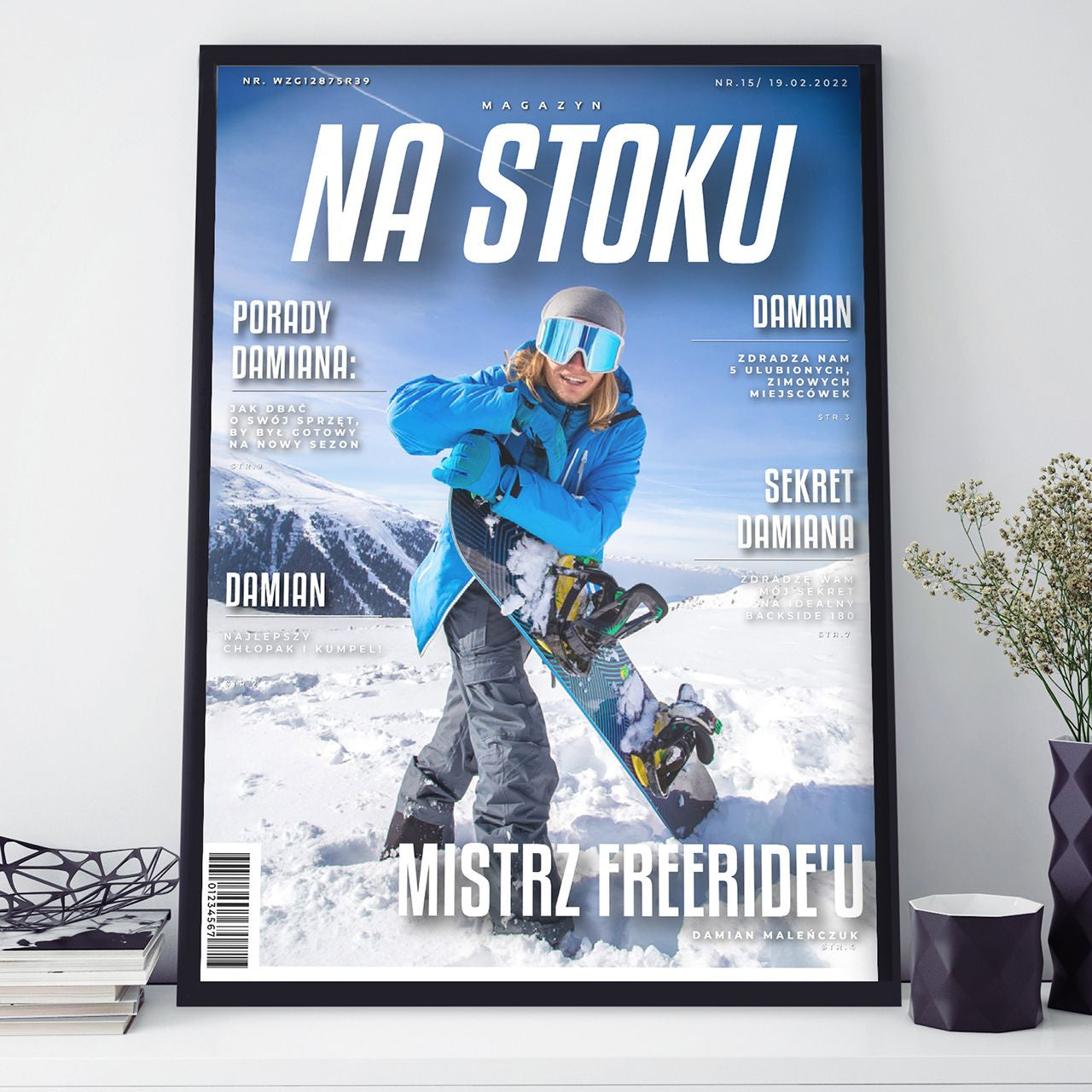 Plakat ze zdjęciami - snowboard
