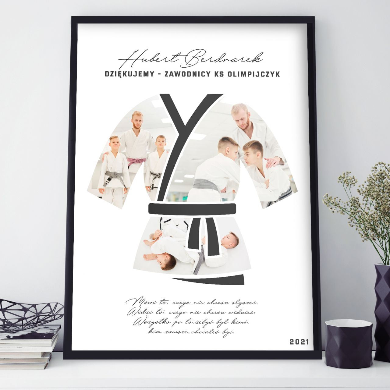 Personalizowany plakat dla trenera karate