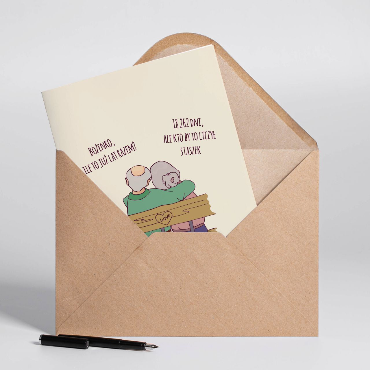 Personalizowana kartka na rocznicę ślubu A4 - liczba dni