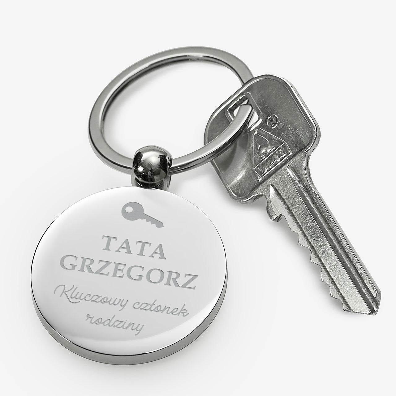 Brelok dla taty - kluczowy członek rodziny prezent dla taty brelok z grawerem prezent na Dzień Taty