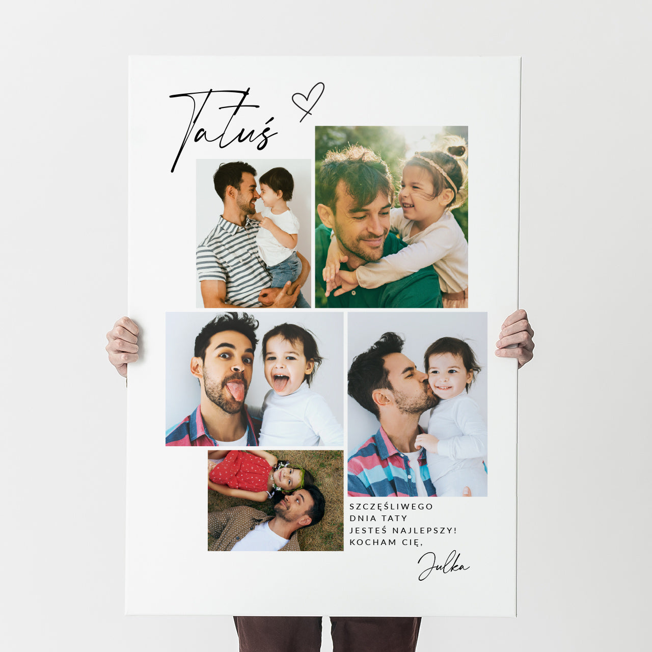 Personalizowany obraz na dzień taty 70 x50 cm - prezent dla taty 