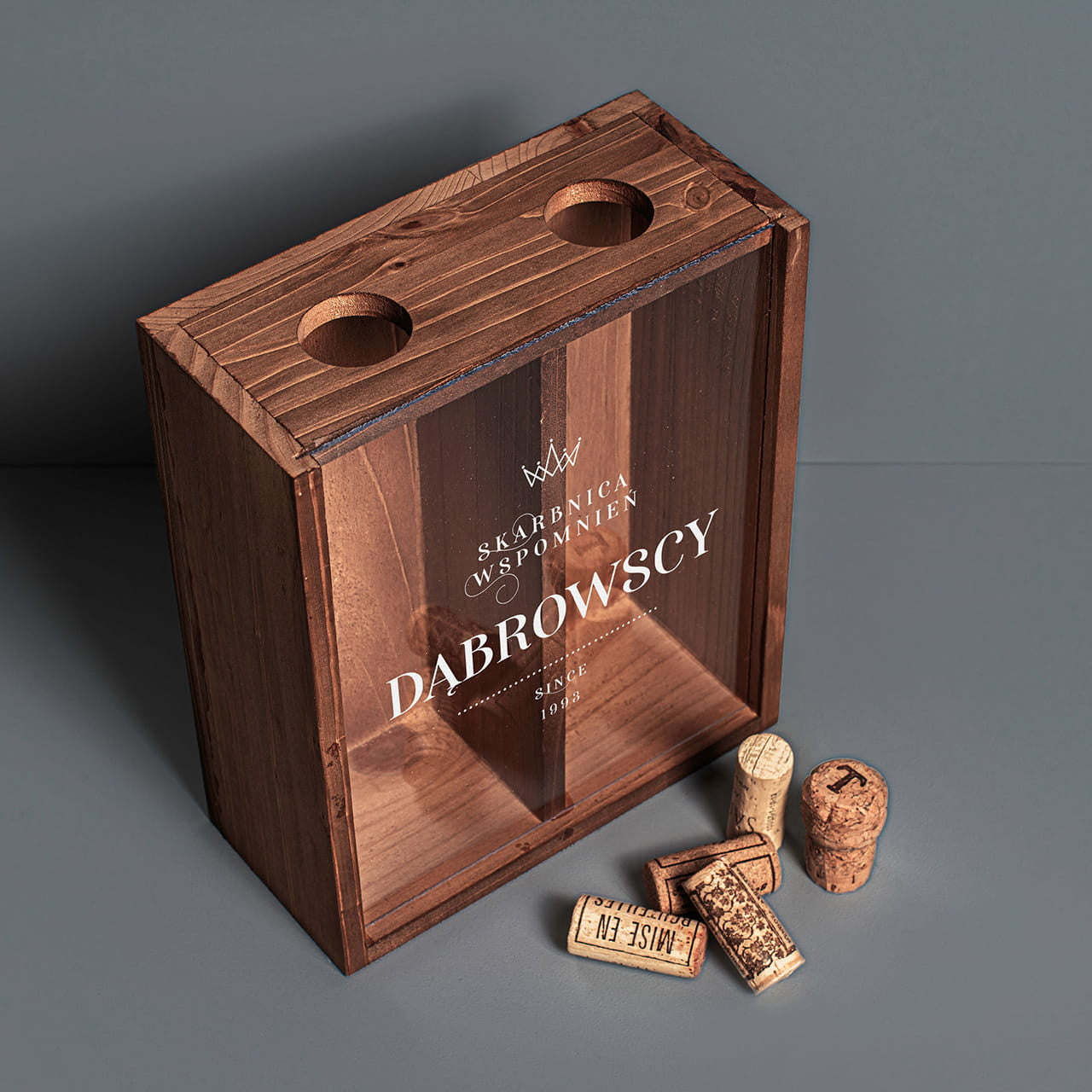 Skrzynka na korki po winie z okazji Rocznicy Ślubu prezent na rocznicę ślubu prezent z okazji rocznicy ślubu