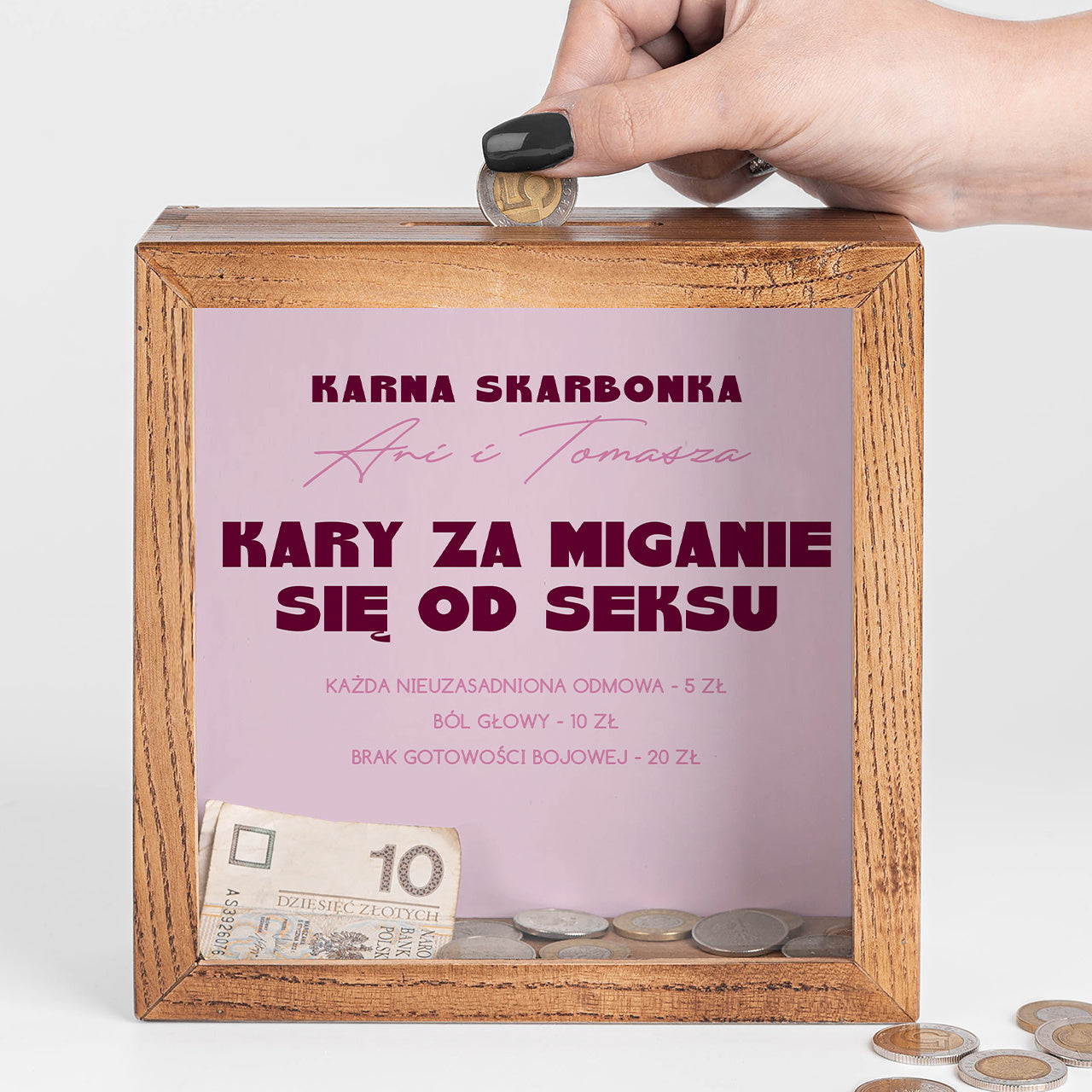Śmieszna skarbonka dla małżeństwa