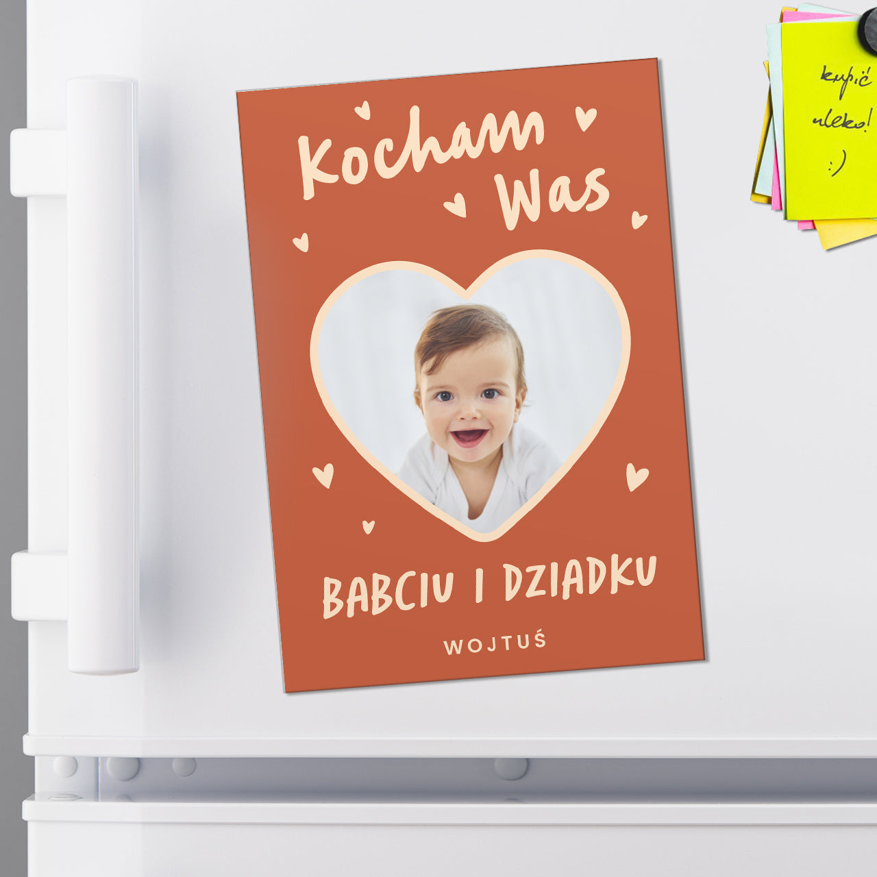 Magnes ze zdjęciem na lodówkę - upominek dla Dziadków