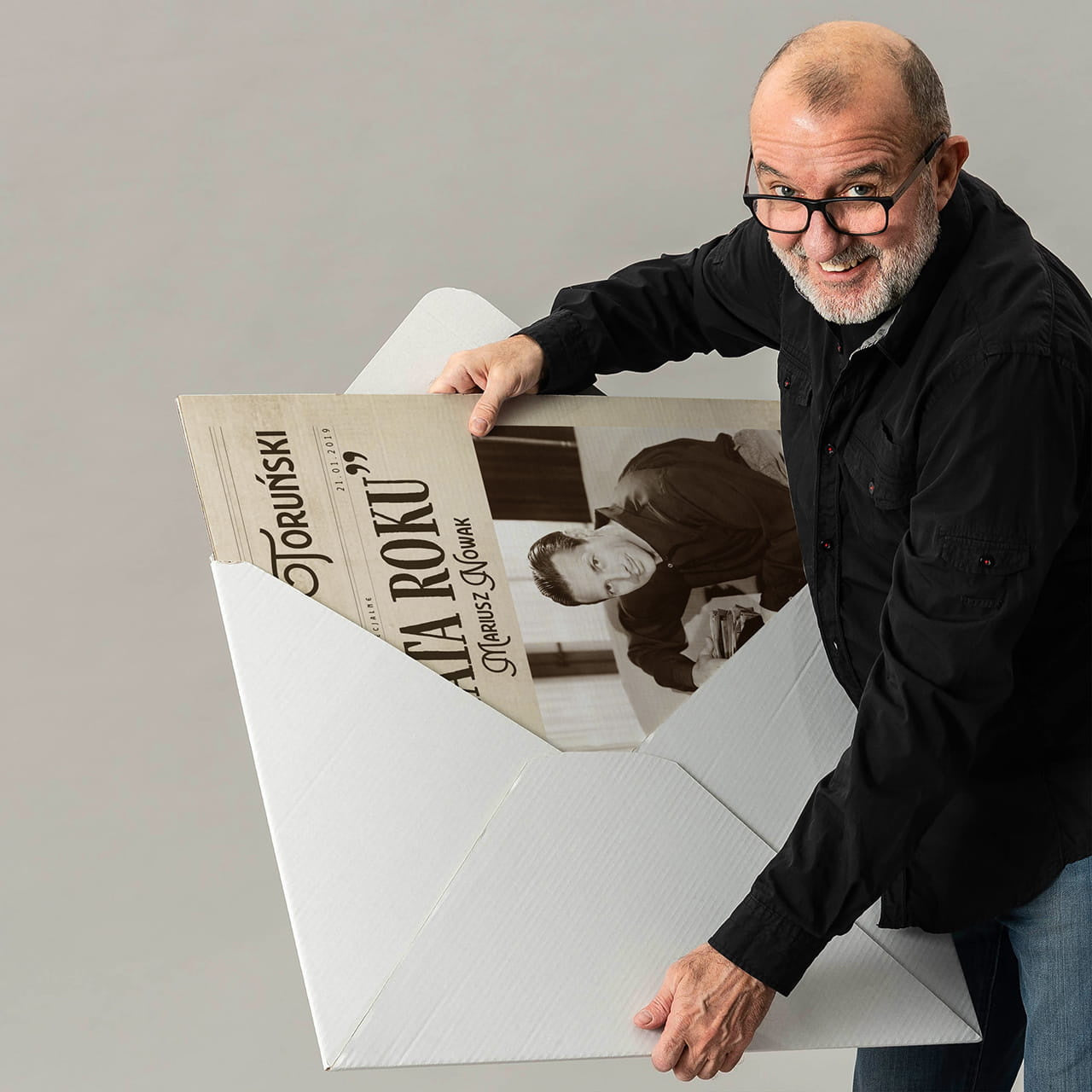 Duża kartka ze zdjęciem - Dziennik - prezent na Dzień Ojca prezent dla taty prezent na dzień taty kartka dla taty