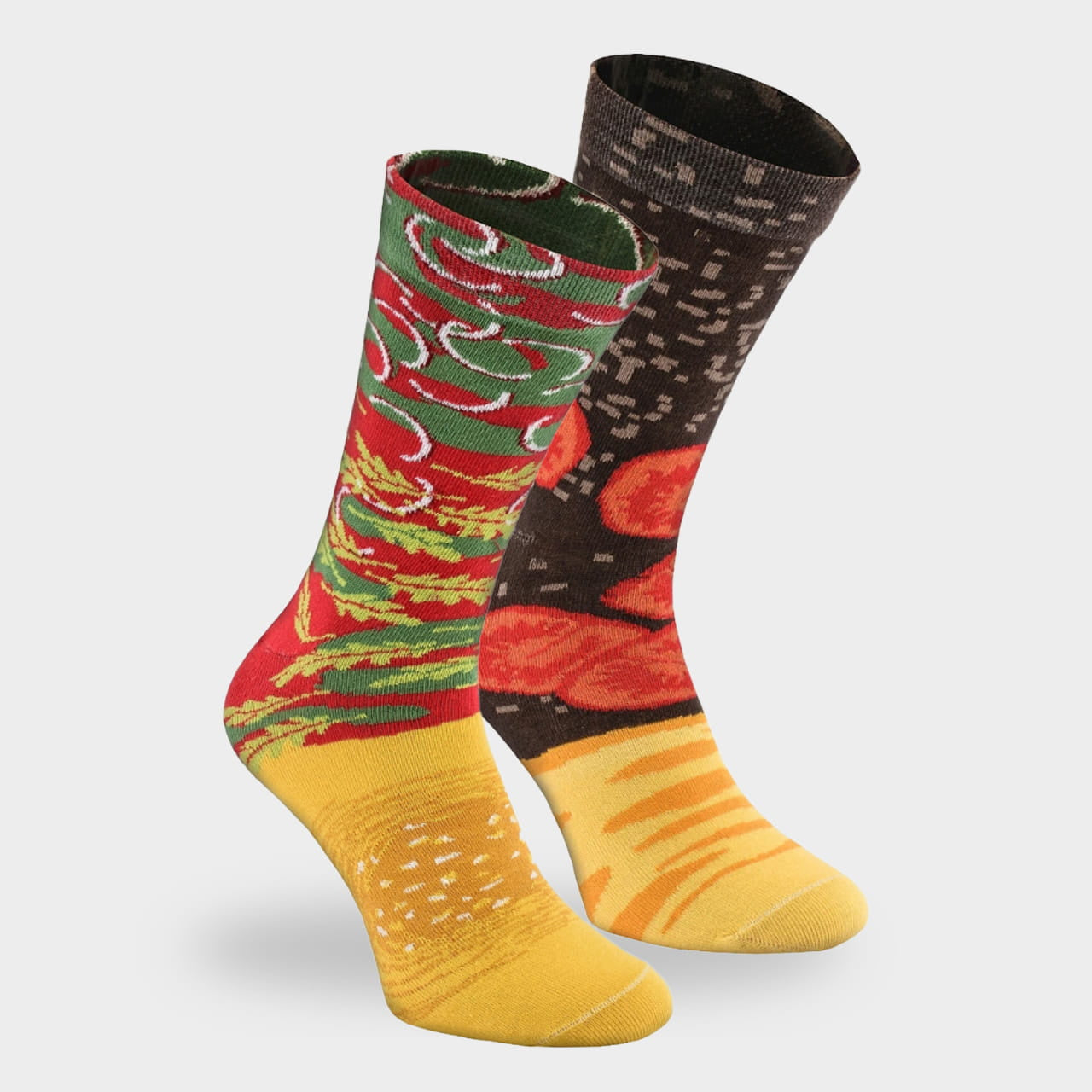 Skarpetki hamburger męskie 2 pary skarpetki na dzień chłopaka prezent dla chłopaka