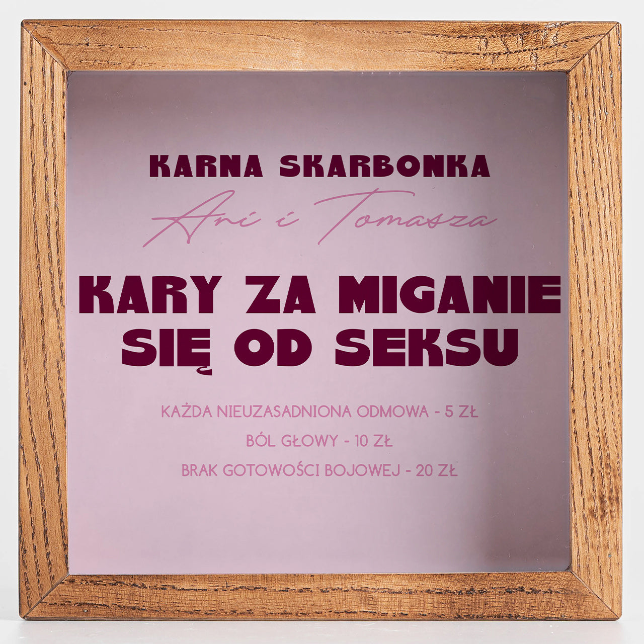 Śmieszna skarbonka dla małżeństwa