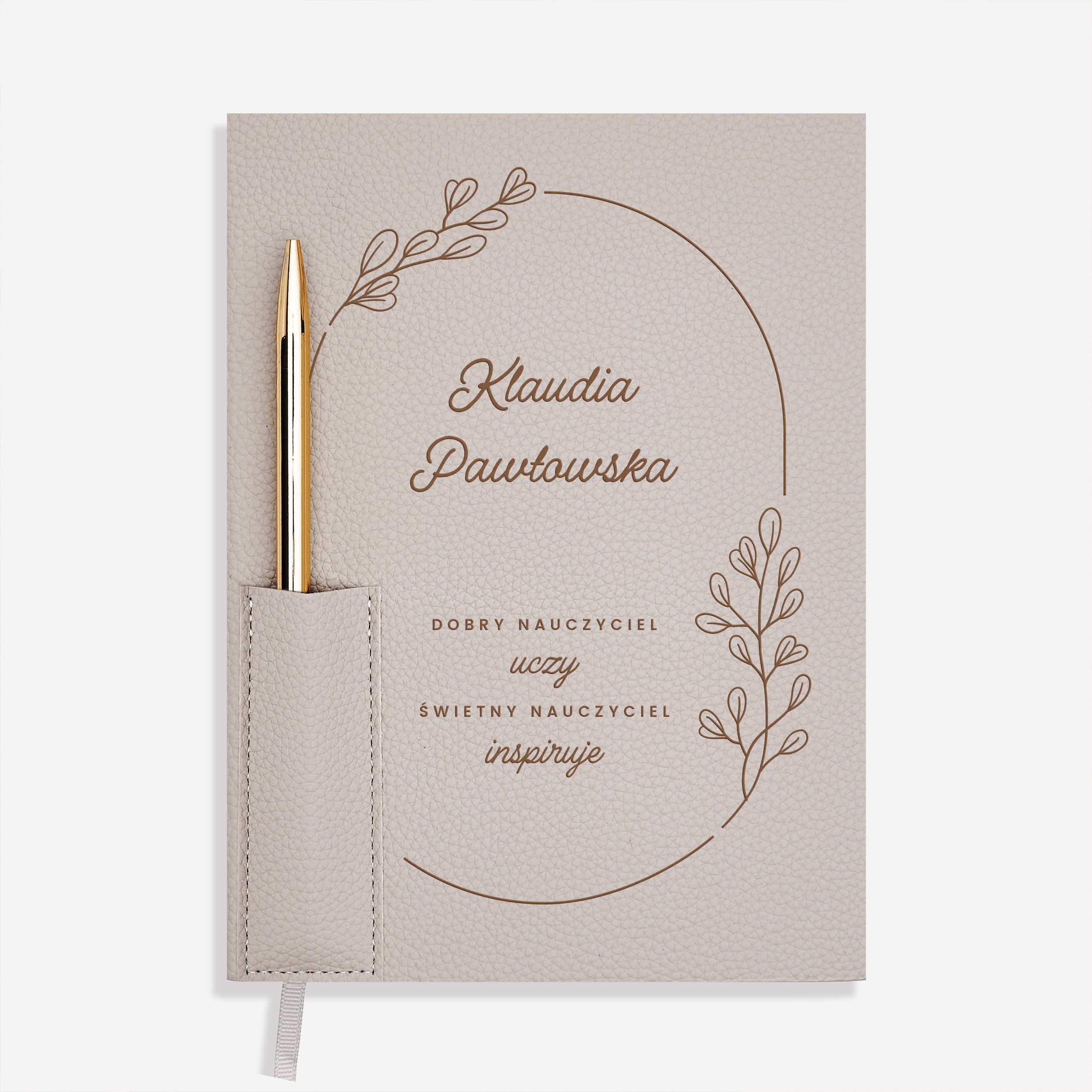 Personalizowany planner z długopisem - prezent dla nauczyciela planner prezent na Dzień Nauczyciela 
