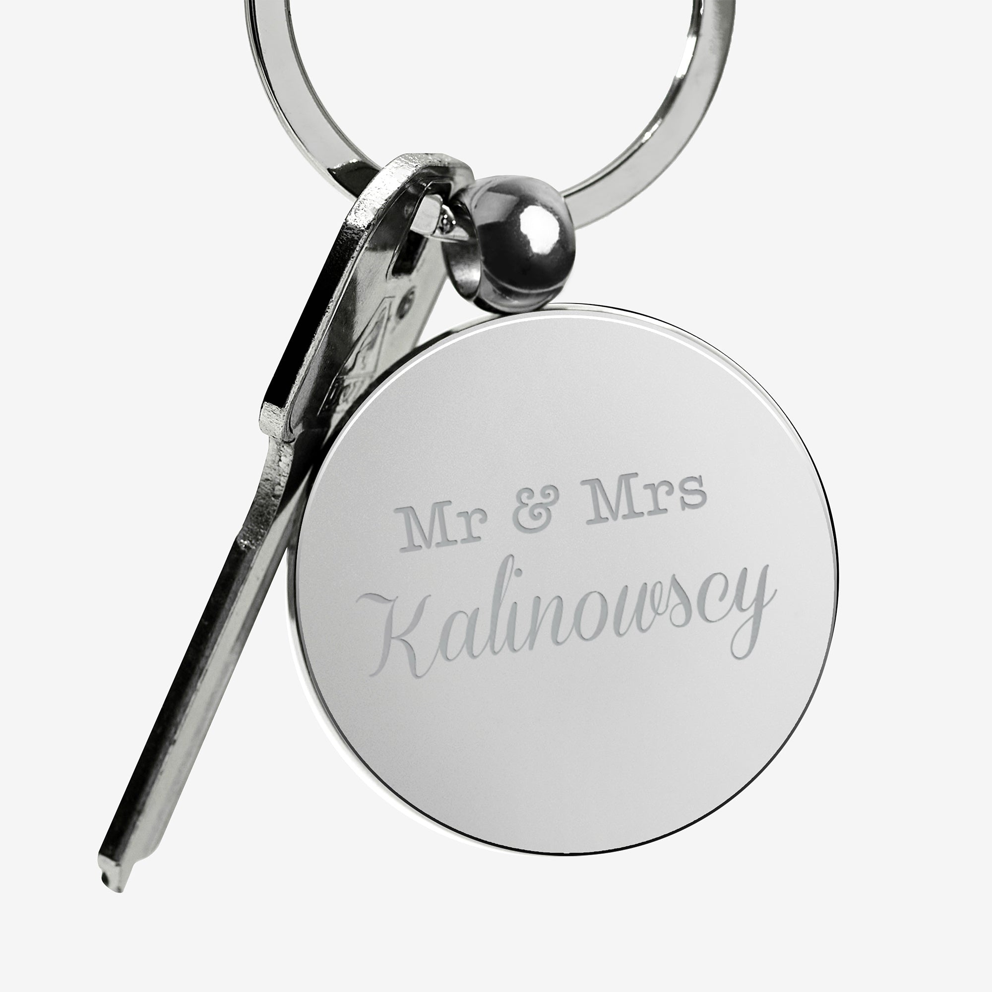 Metalowy brelok dla nowożeńców prezent dla pary brelok z grawerem prezent dla nowożeńców prezent dla młodej pary