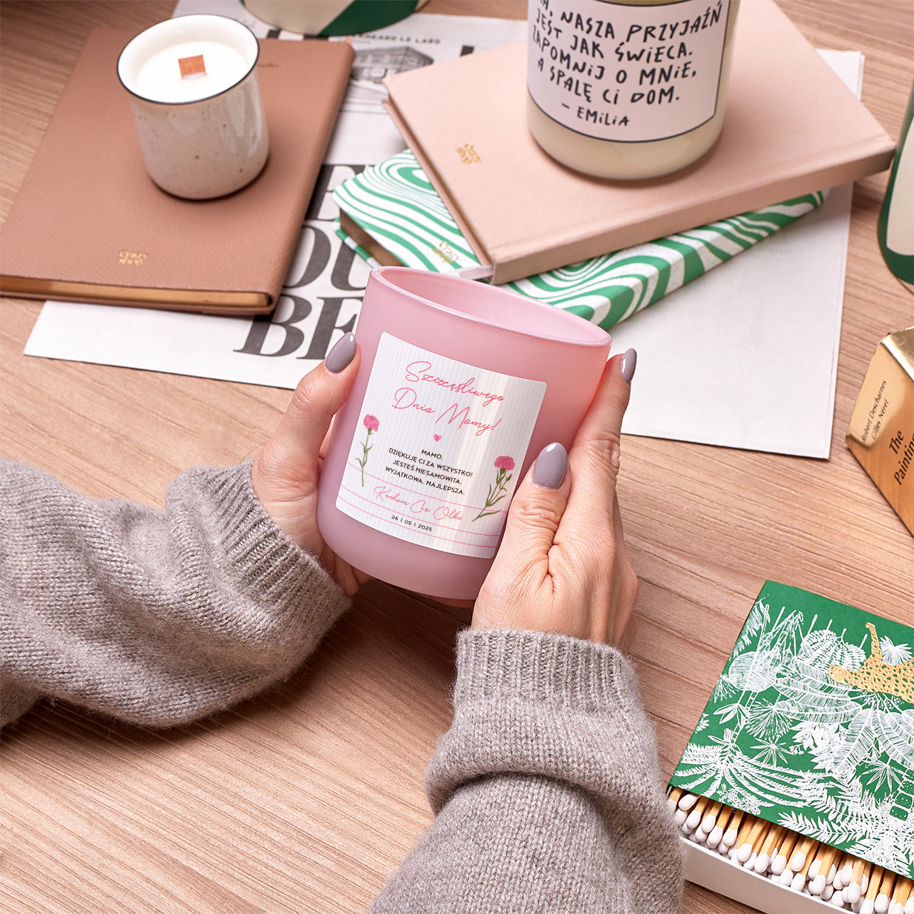 Personalizowana świeczka dla mamy prezent dla mamy na Dzień Mamy świeczka personalizowana dla mamy