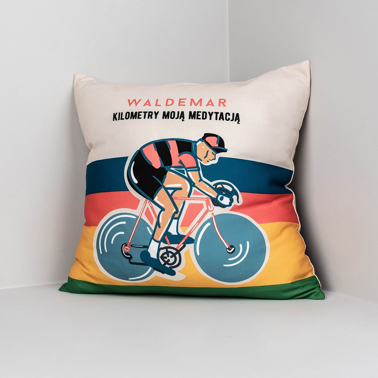 Personalizowana poduszka - prezent dla kolarza