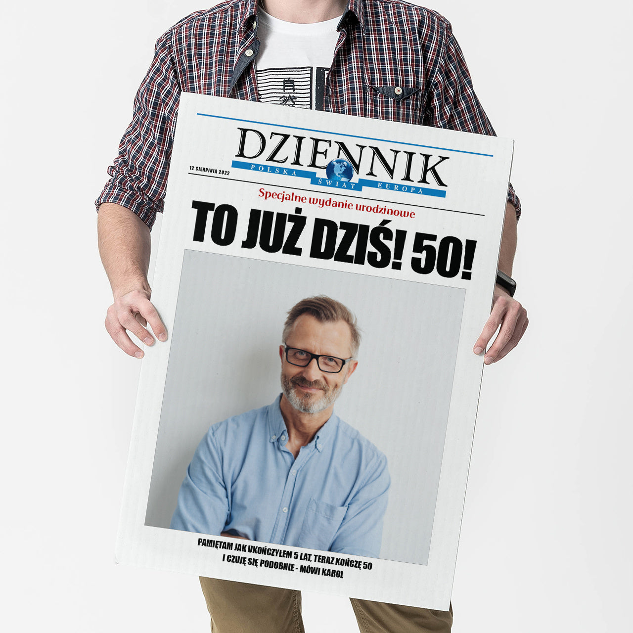Duża kartka na 50 urodziny - Gazeta Dziennik