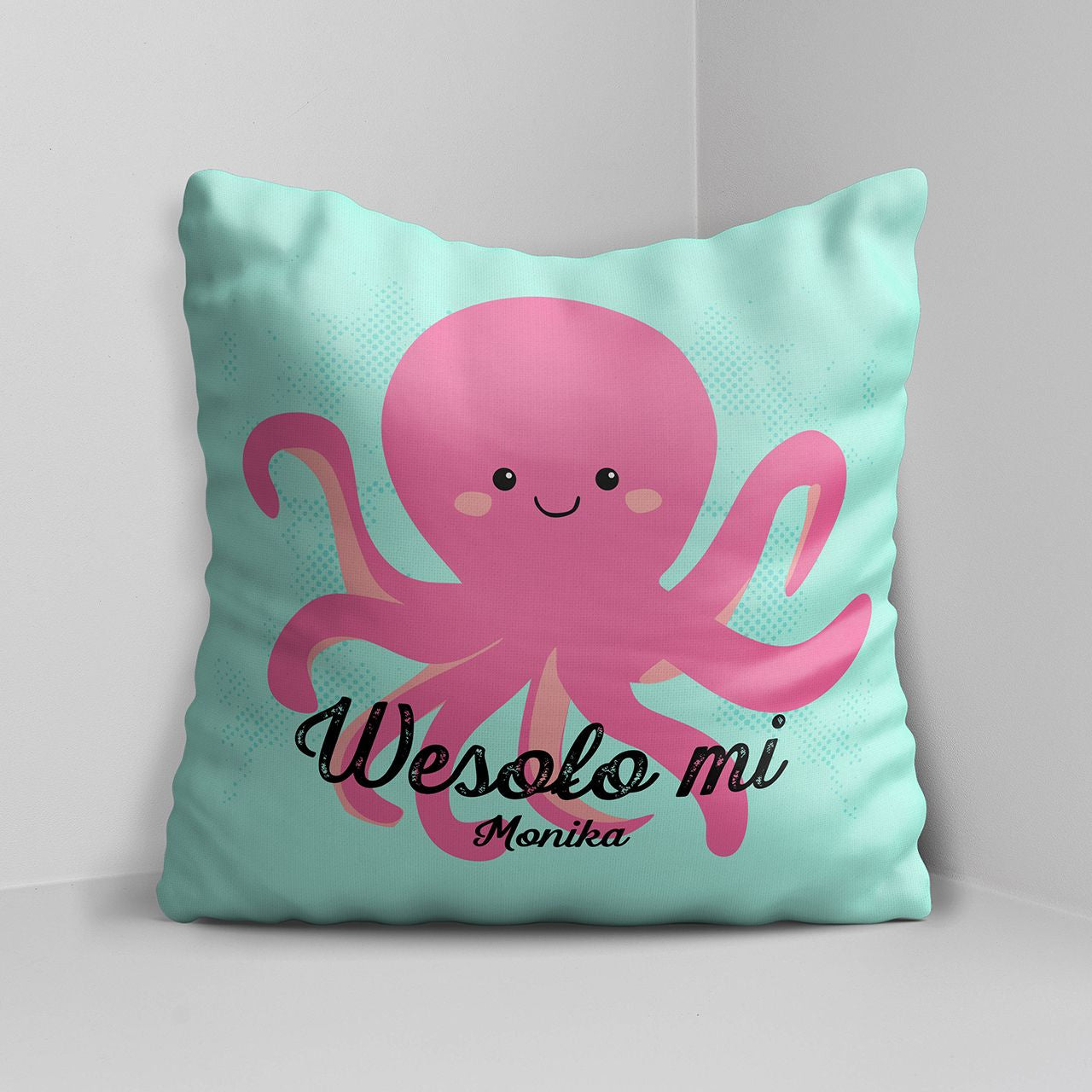 Kolorowa poduszka z ośmiornicą 
