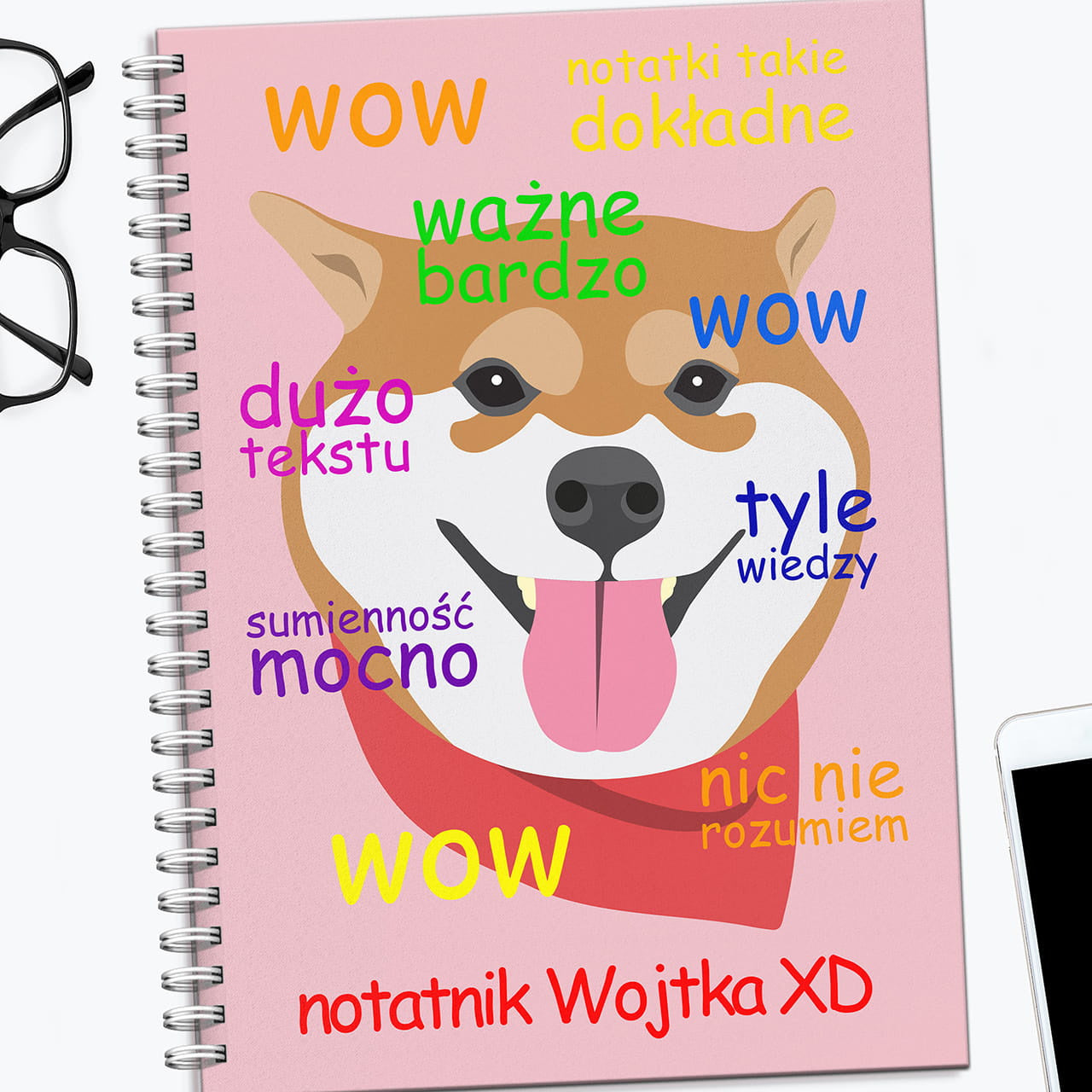 Personalizowany notatnik dla miłośnika psów - pieseł prezent dla psiarza prezent dla miłośnika psów