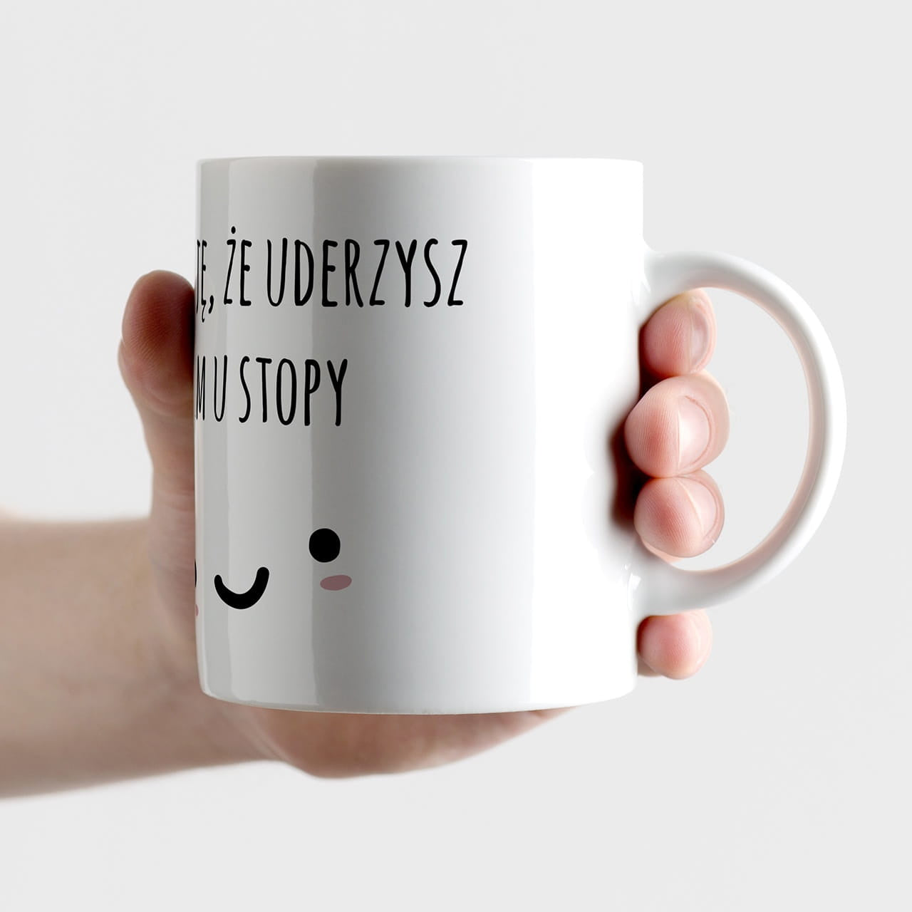 Śmieszny kubek dla kolegi Palcem w szafkę śmieszny prezent dla kolegi śmieszny prezent dla faceta