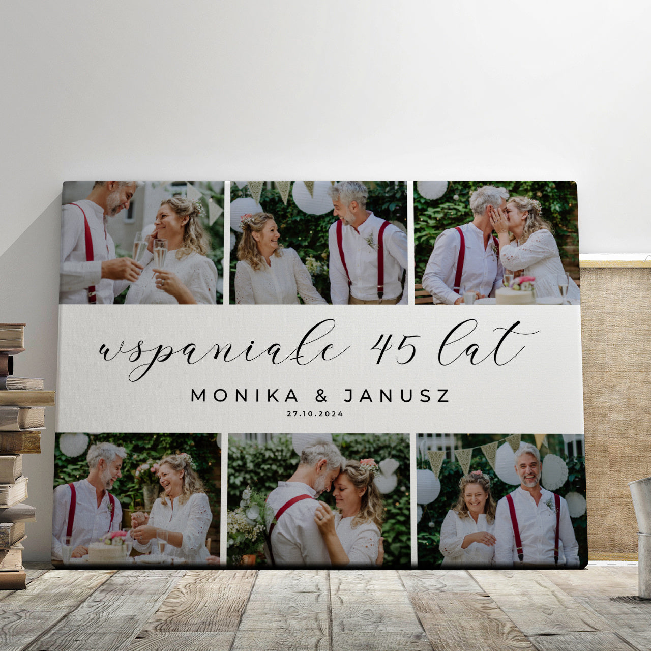 Duży obraz na płótnie Kolaż Zdjęć na Rocznicę Ślubu 100x70