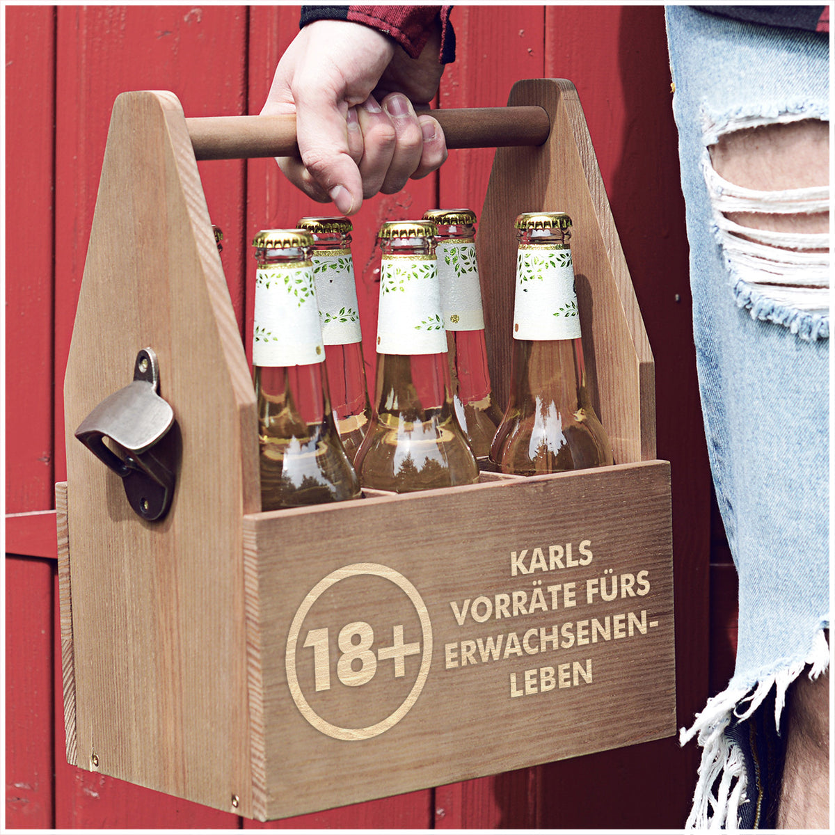 Bierkiste mit Gravur – GESCHENK ZUM 18. GEBURTSTAG